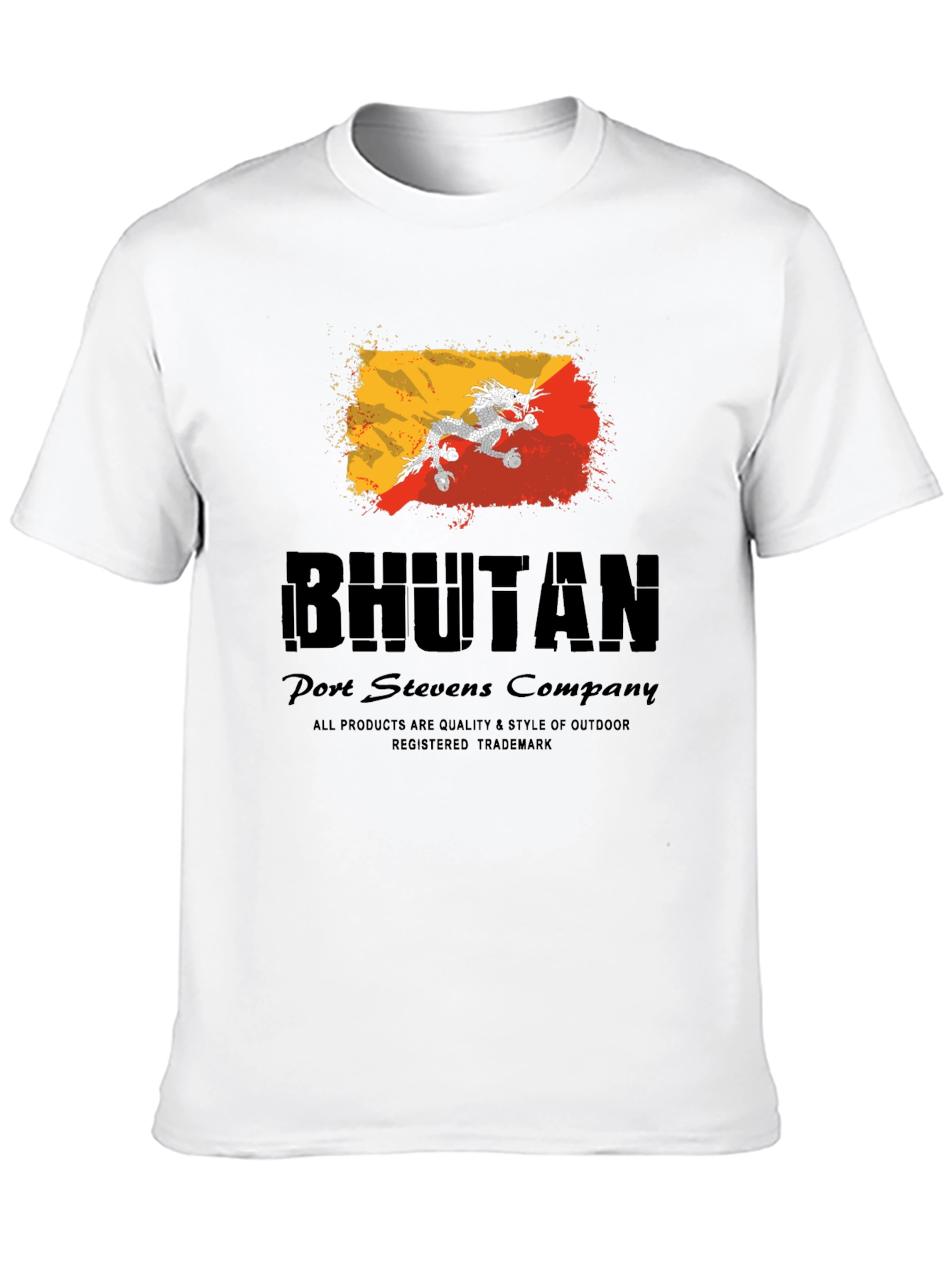 Bhutan Flag T-Shirt - Port Stevens Company