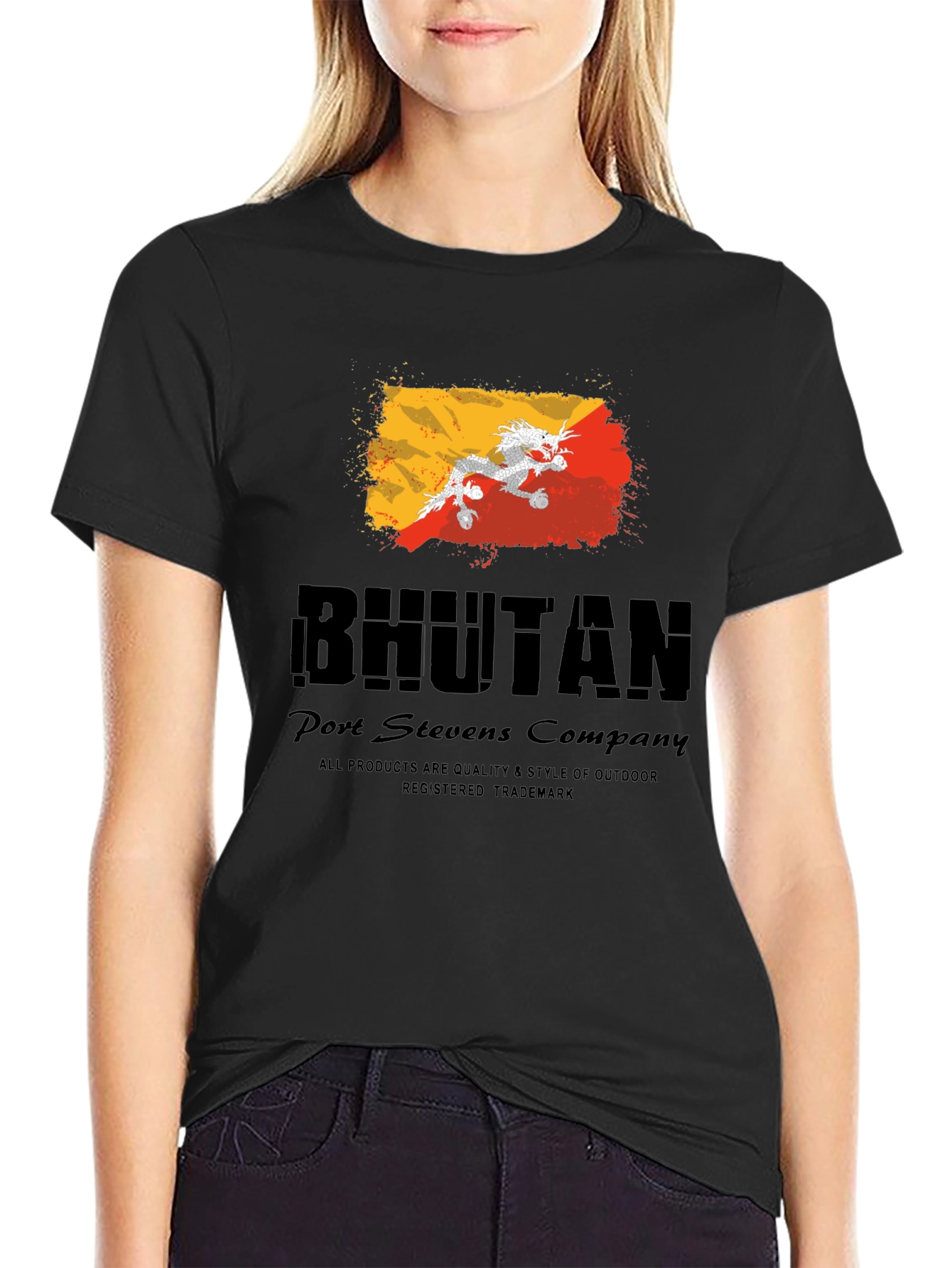 Bhutan Flag T-Shirt - Port Stevens Company