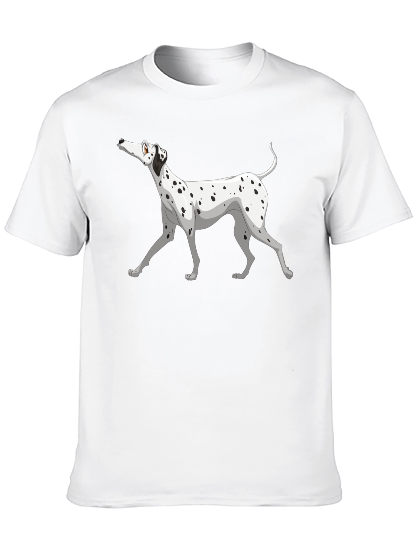 Dalmatian Dog Graphic Print Black T-Shirt