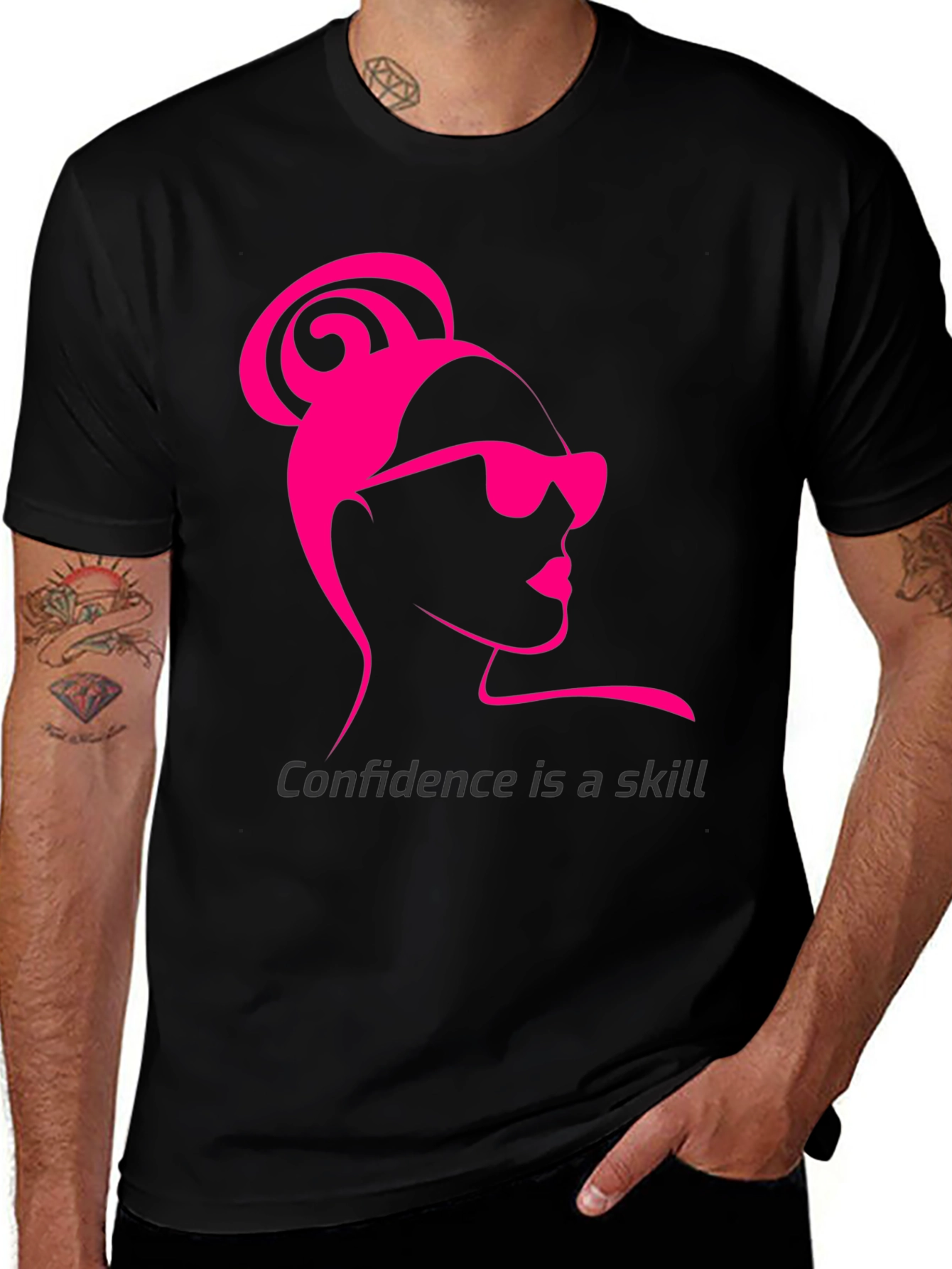 Confidence Skill T-Shirt - Black Stylish Tee