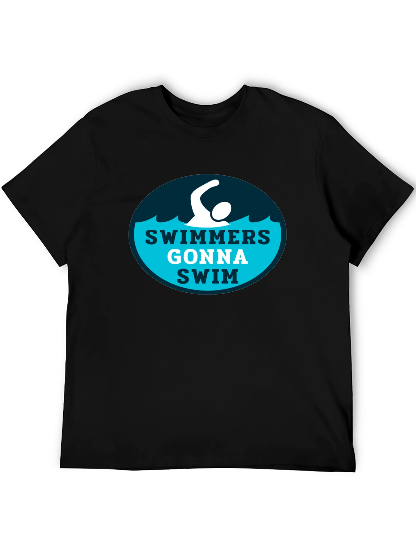 Swimmers Gonna Swim Graphic Tee - Black
