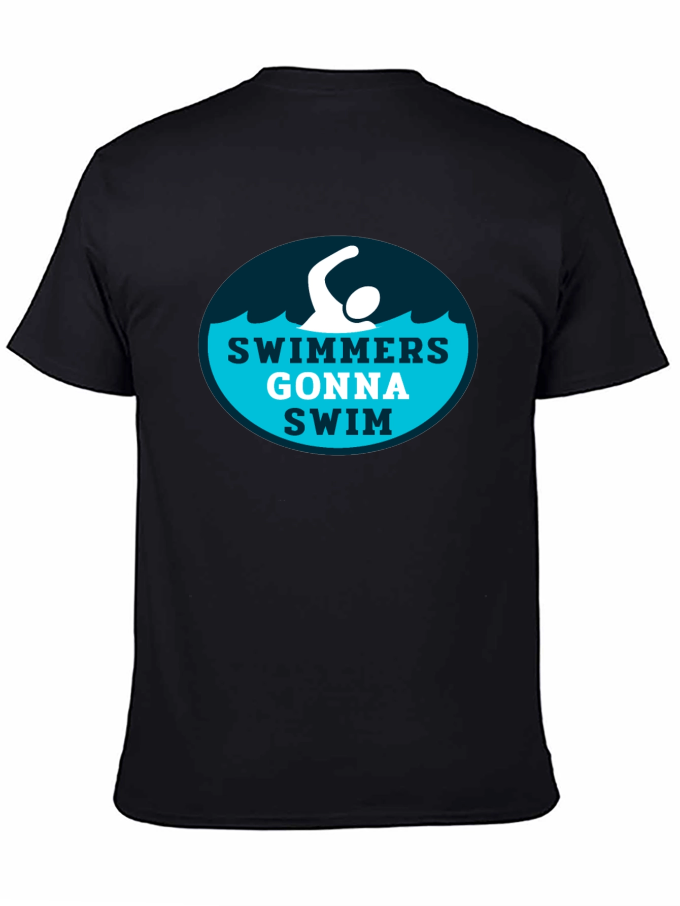 Swimmers Gonna Swim Graphic Tee - Black