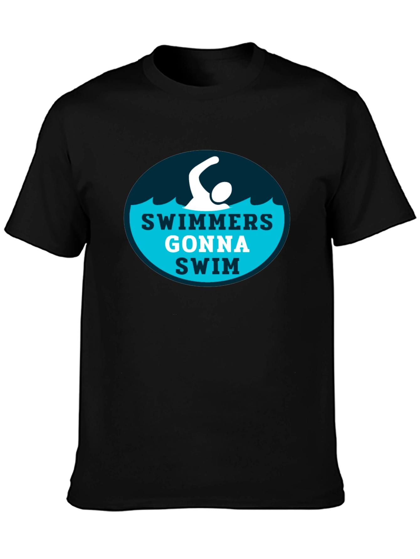 Swimmers Gonna Swim Graphic Tee - Black
