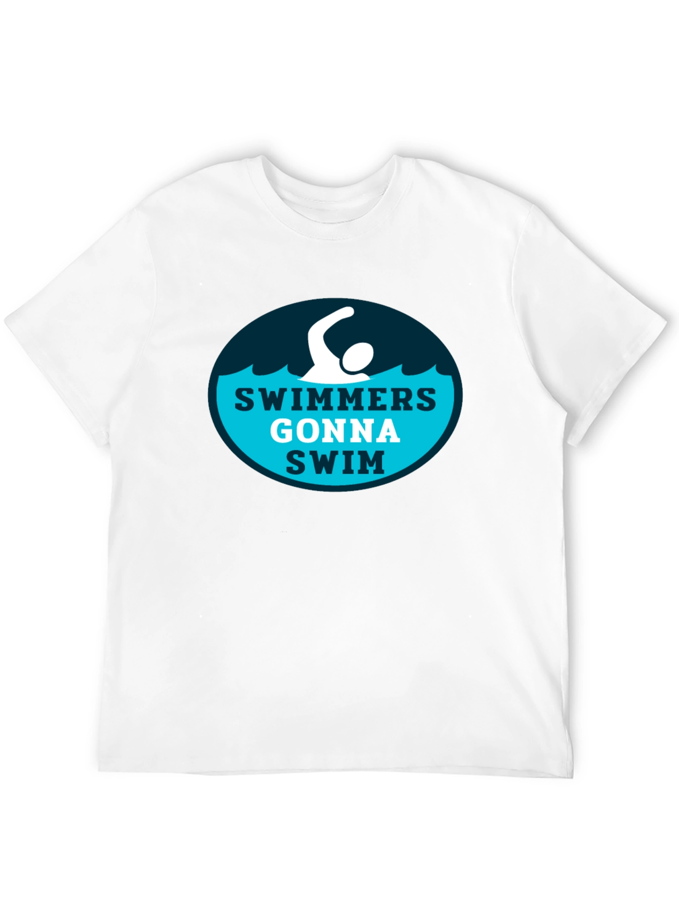 Swimmers Gonna Swim Graphic Tee - Black