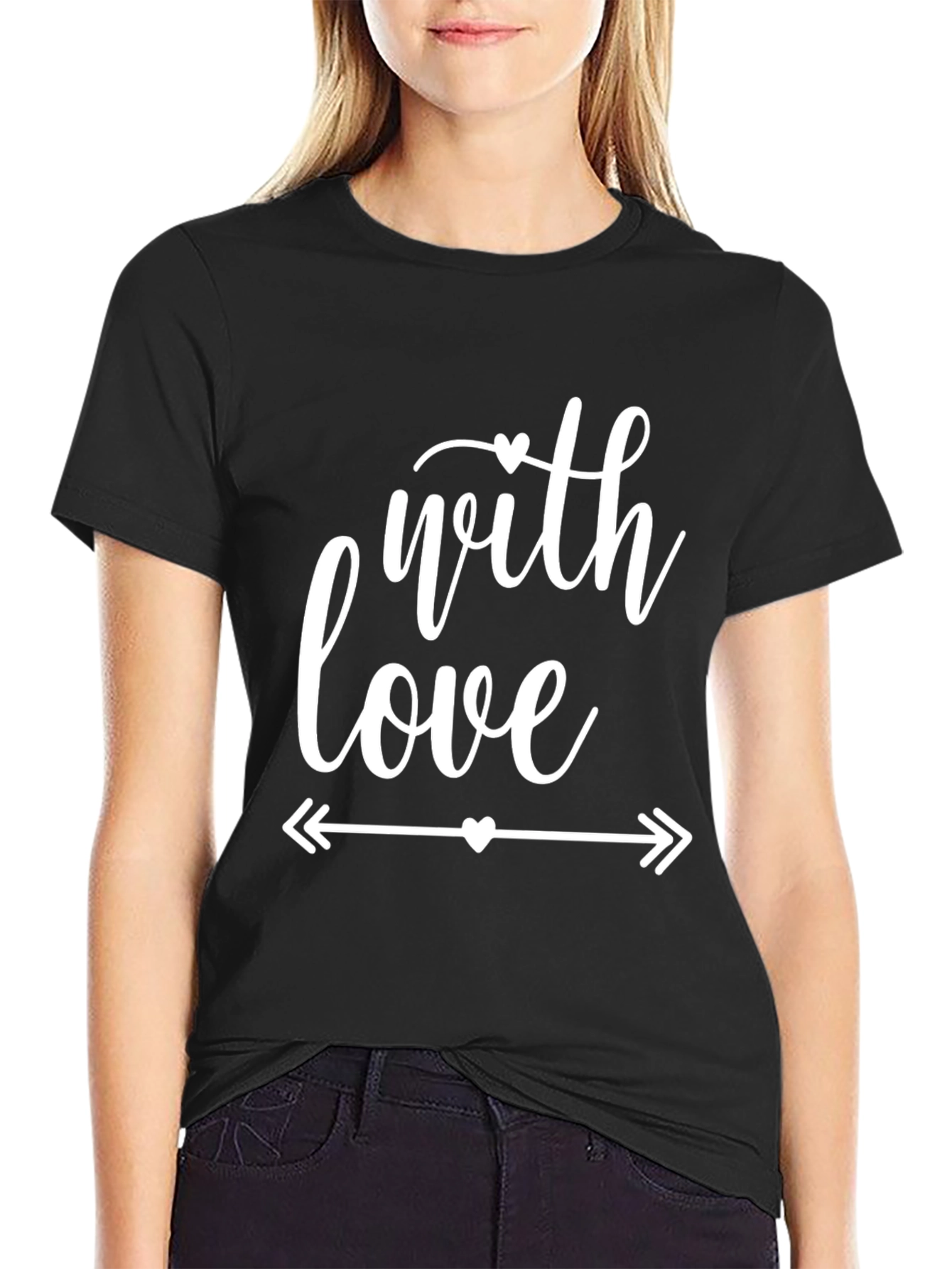 With Love Graphic Black T-Shirt
