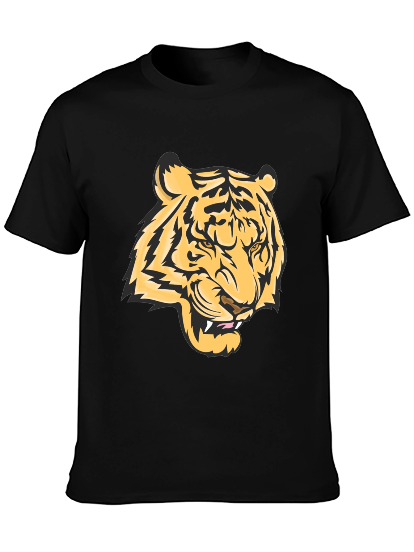 Cool Tiger Graphic Black T-Shirt