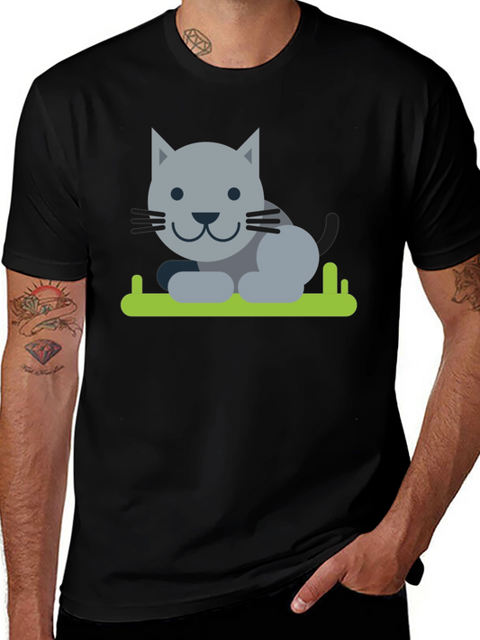 Cartoon Cat T-Shirt - Soft Cotton Tee