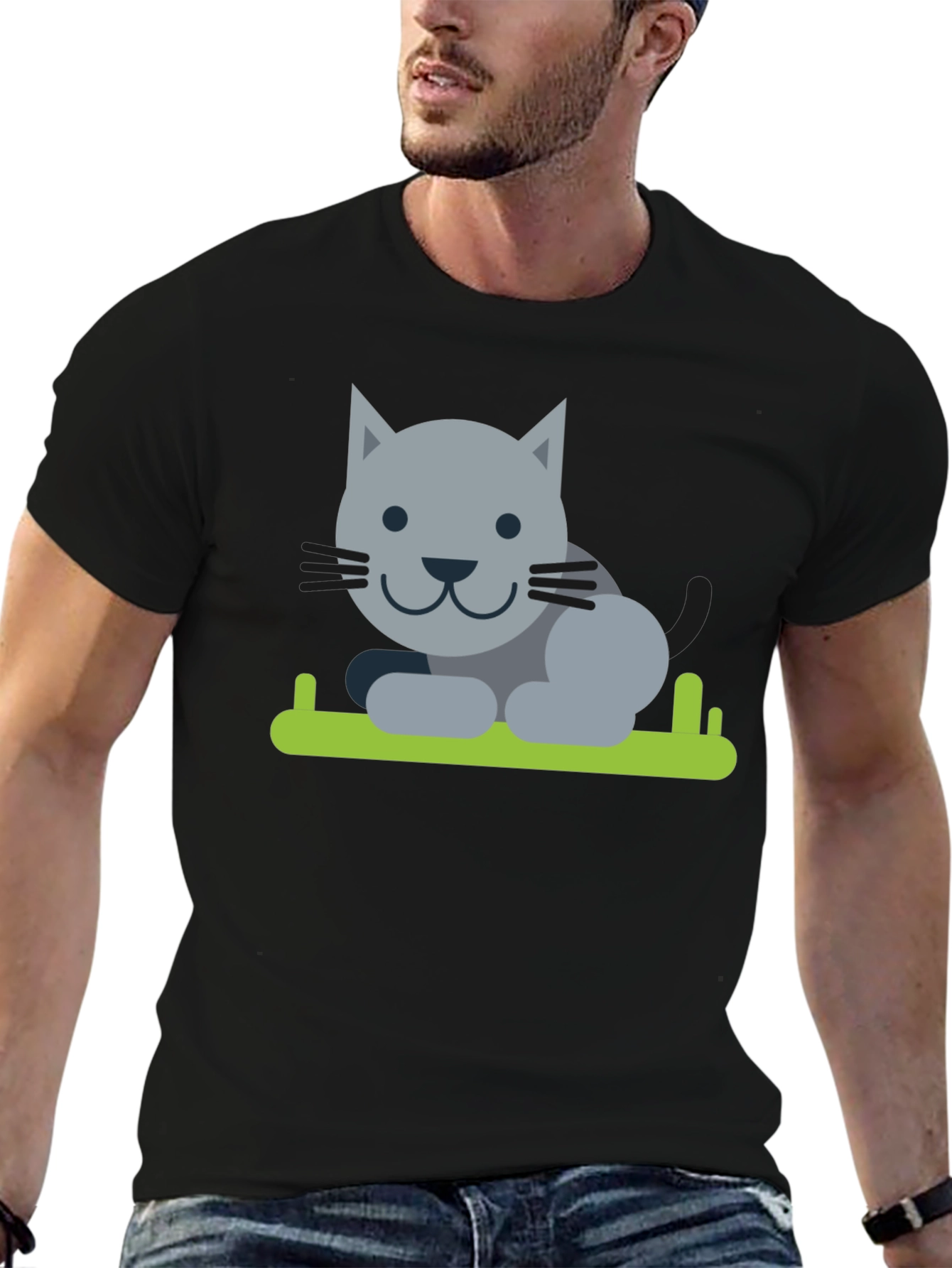 Cartoon Cat T-Shirt - Soft Cotton Tee