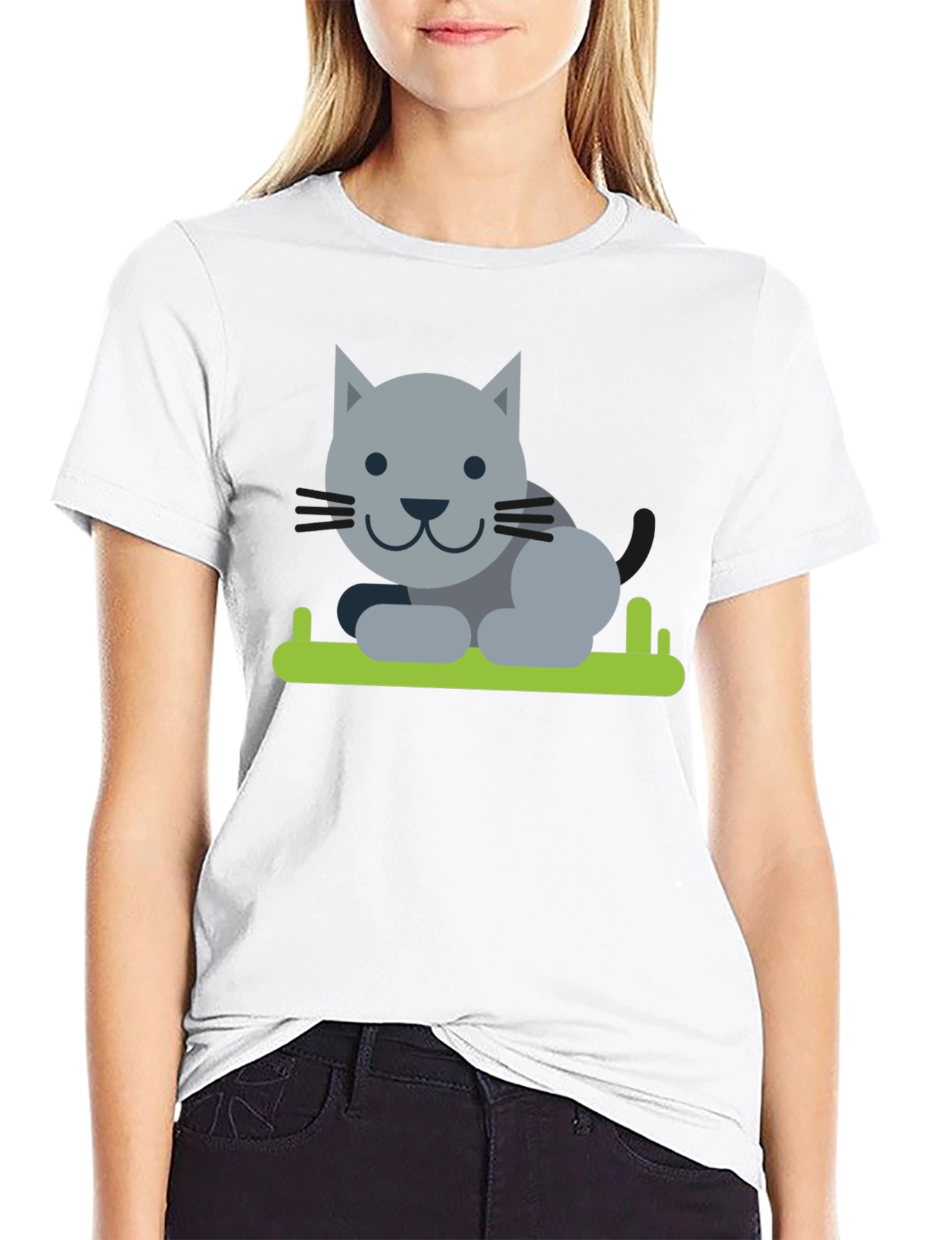 Cartoon Cat T-Shirt - Soft Cotton Tee