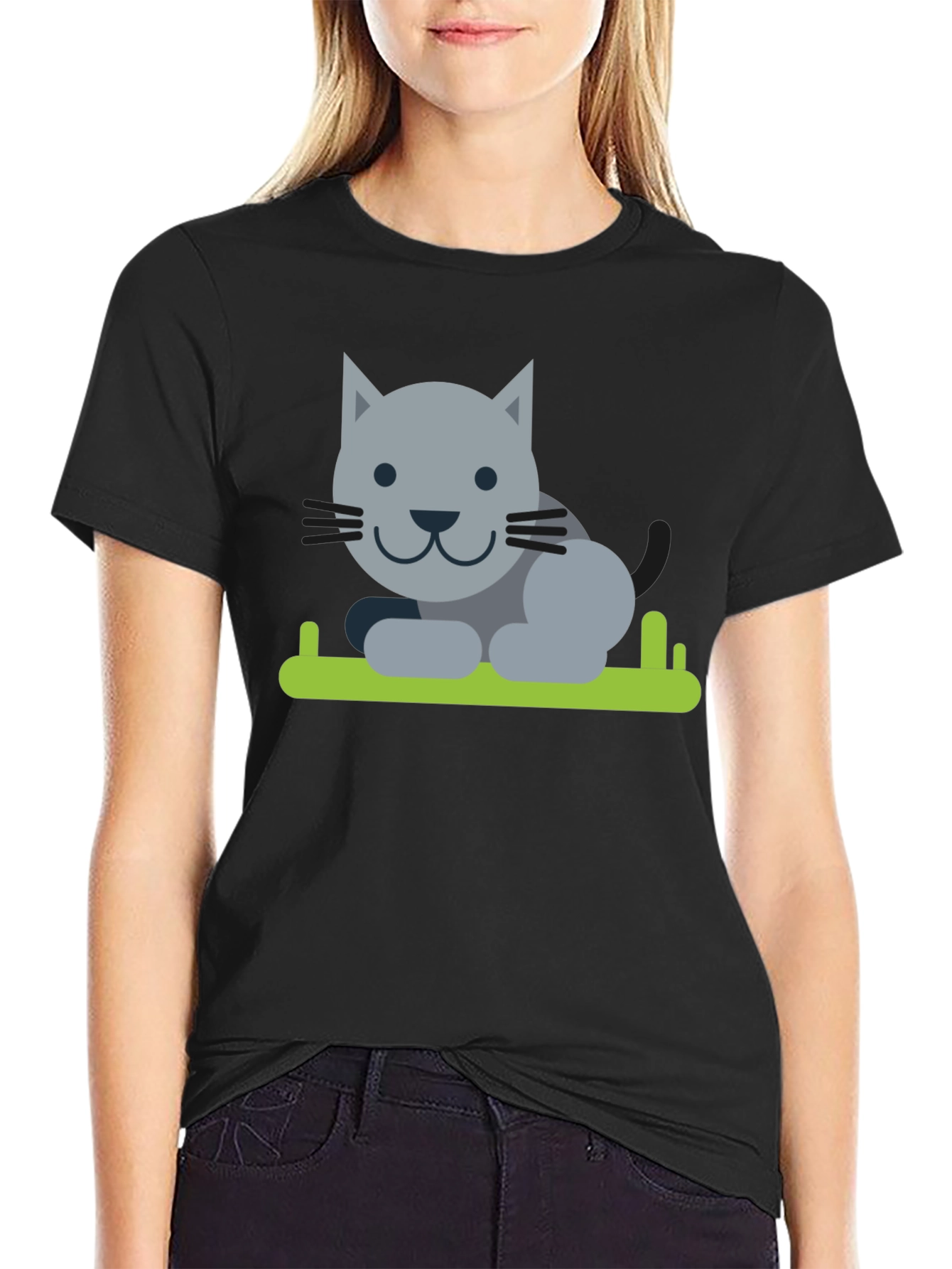 Cartoon Cat T-Shirt - Soft Cotton Tee