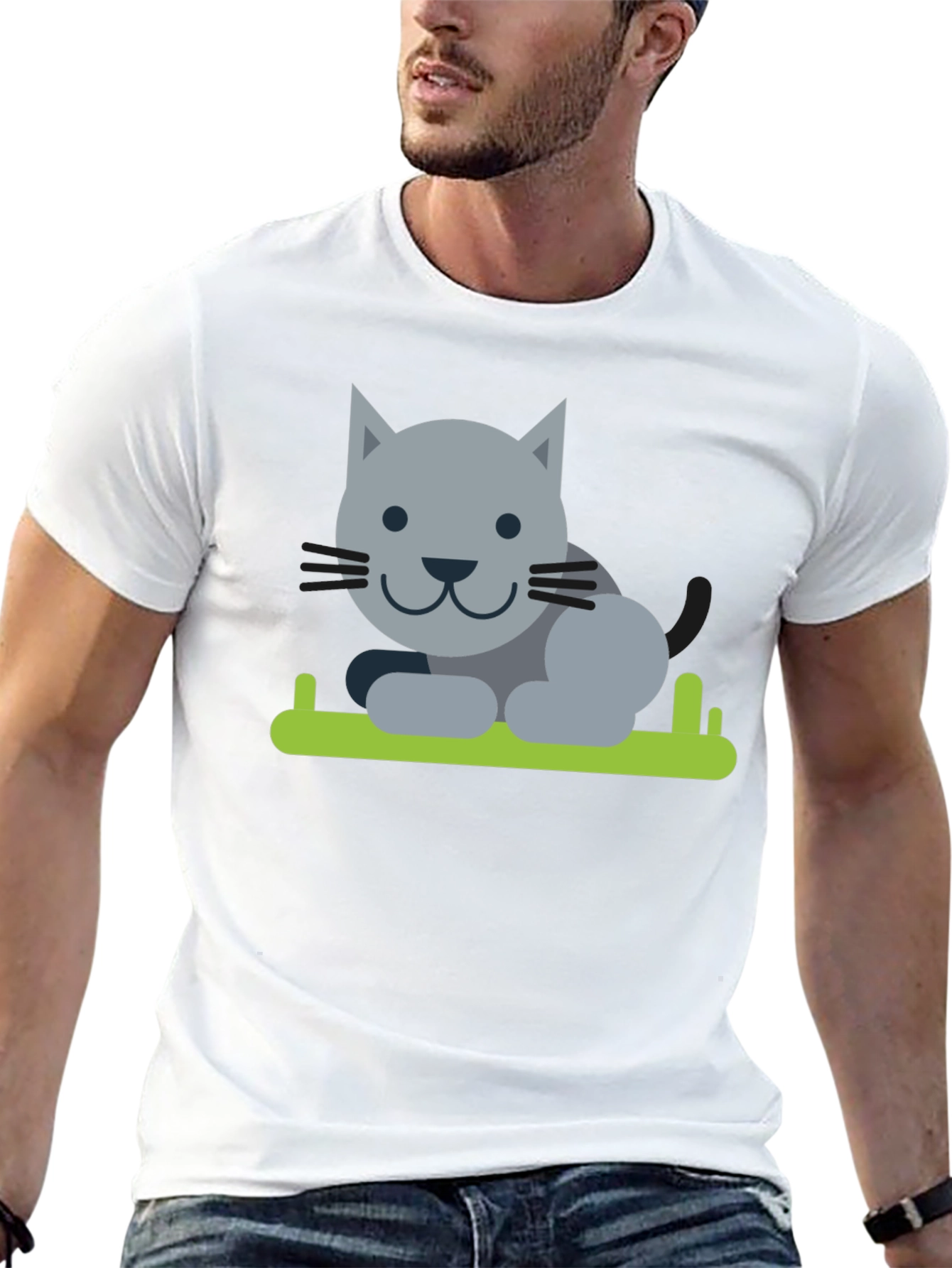 Cartoon Cat T-Shirt - Soft Cotton Tee