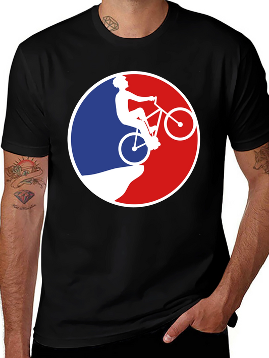 Mountain Biking Silhouette Graphic T-Shirt