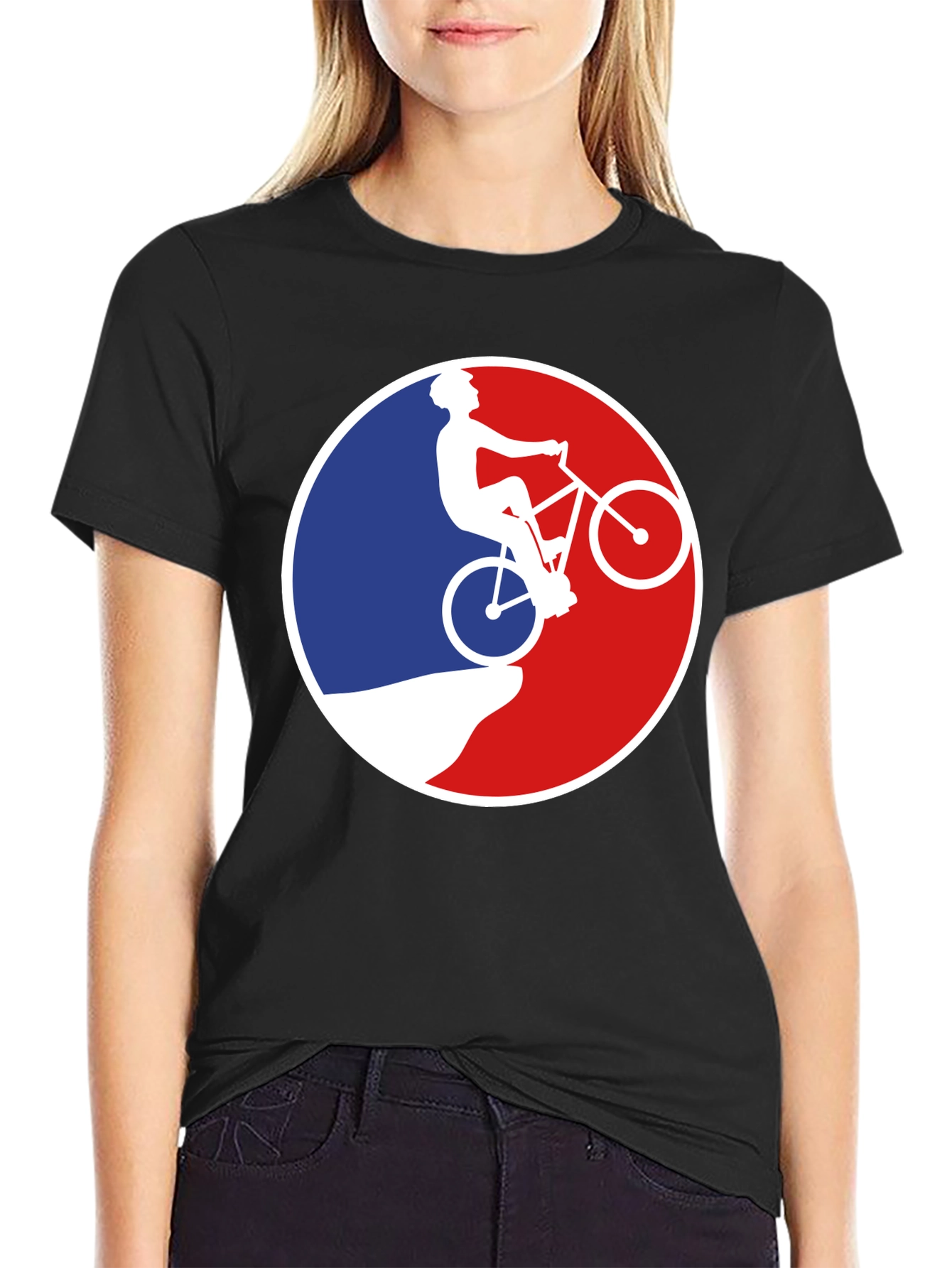 Mountain Biking Silhouette Graphic T-Shirt
