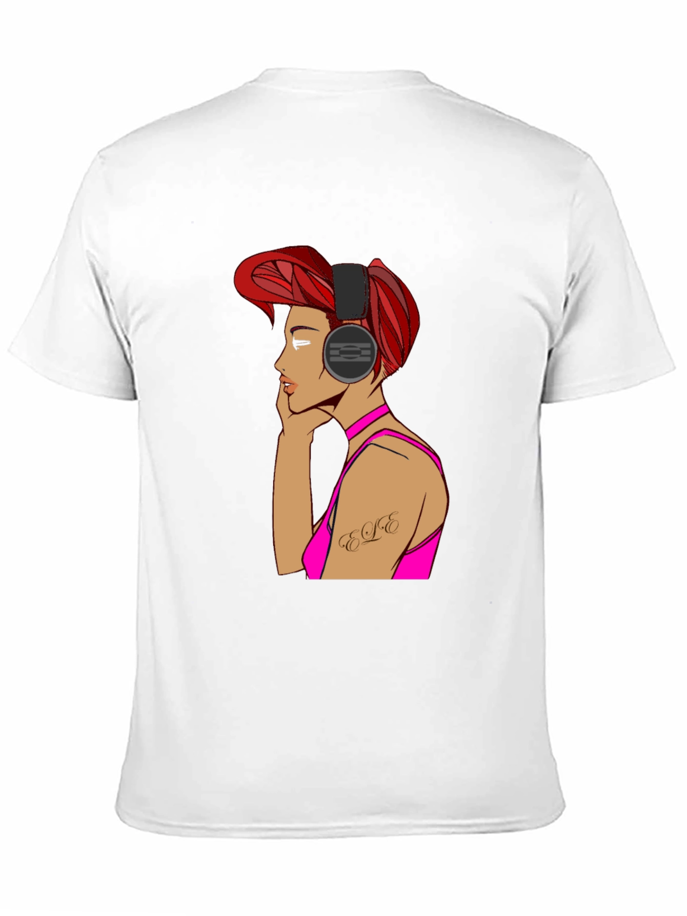 Woman with Headphones Graphic T-Shirt
