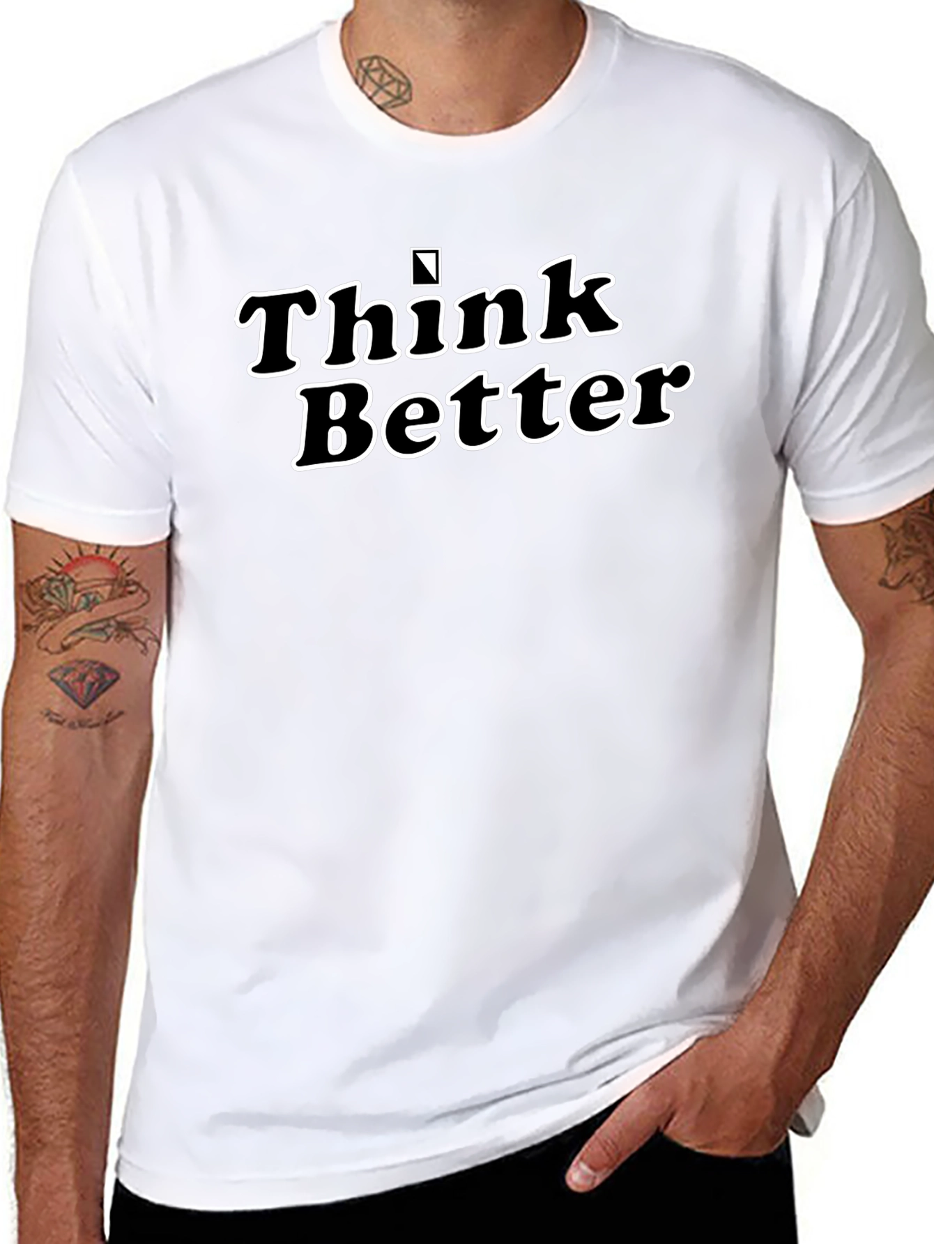 Think Better Black Graphic Tee
