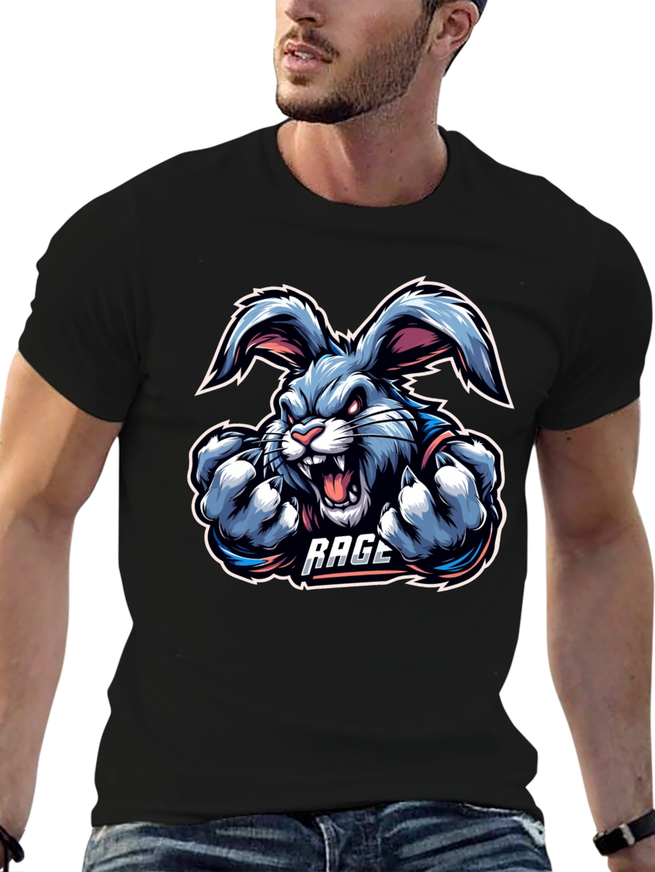 Rage Bunny Graphic T-Shirt