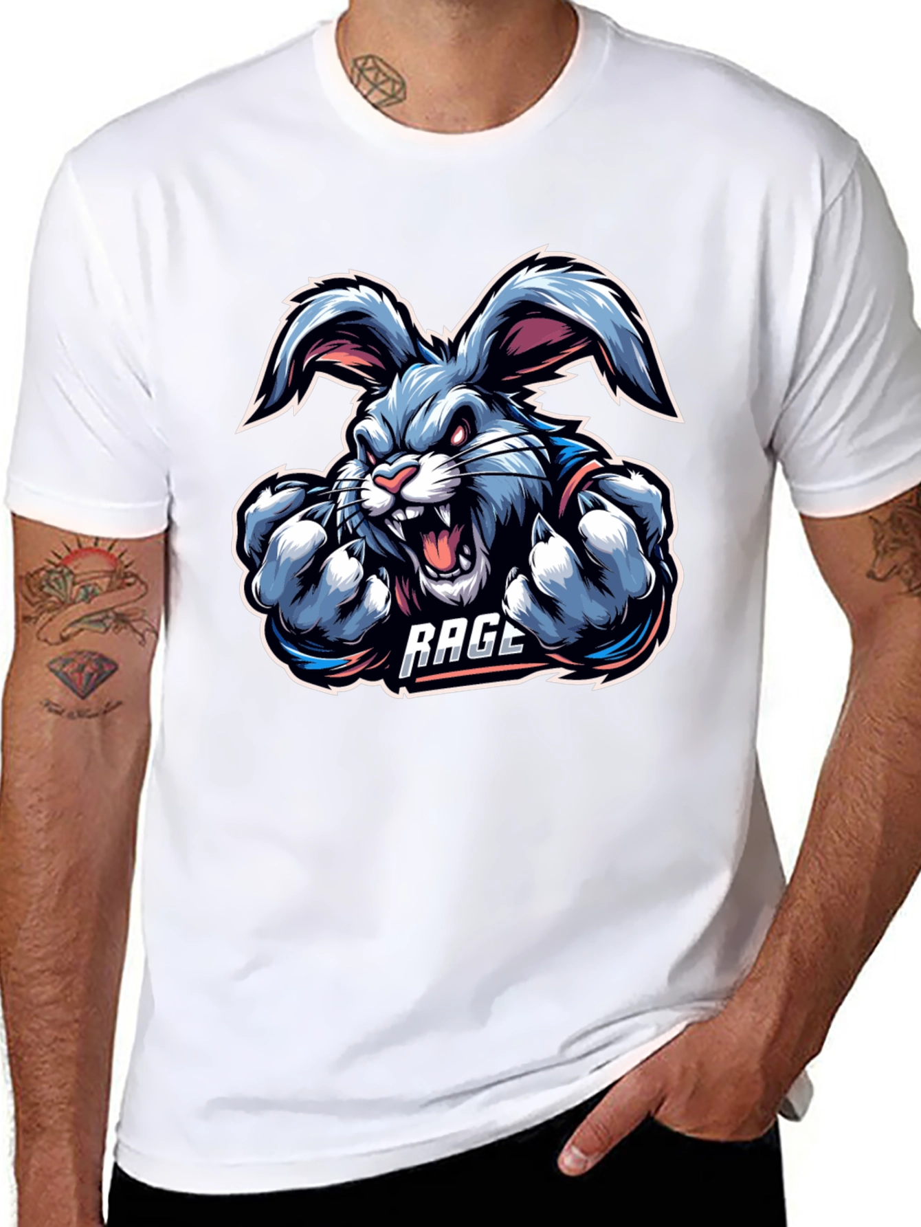Rage Bunny Graphic T-Shirt