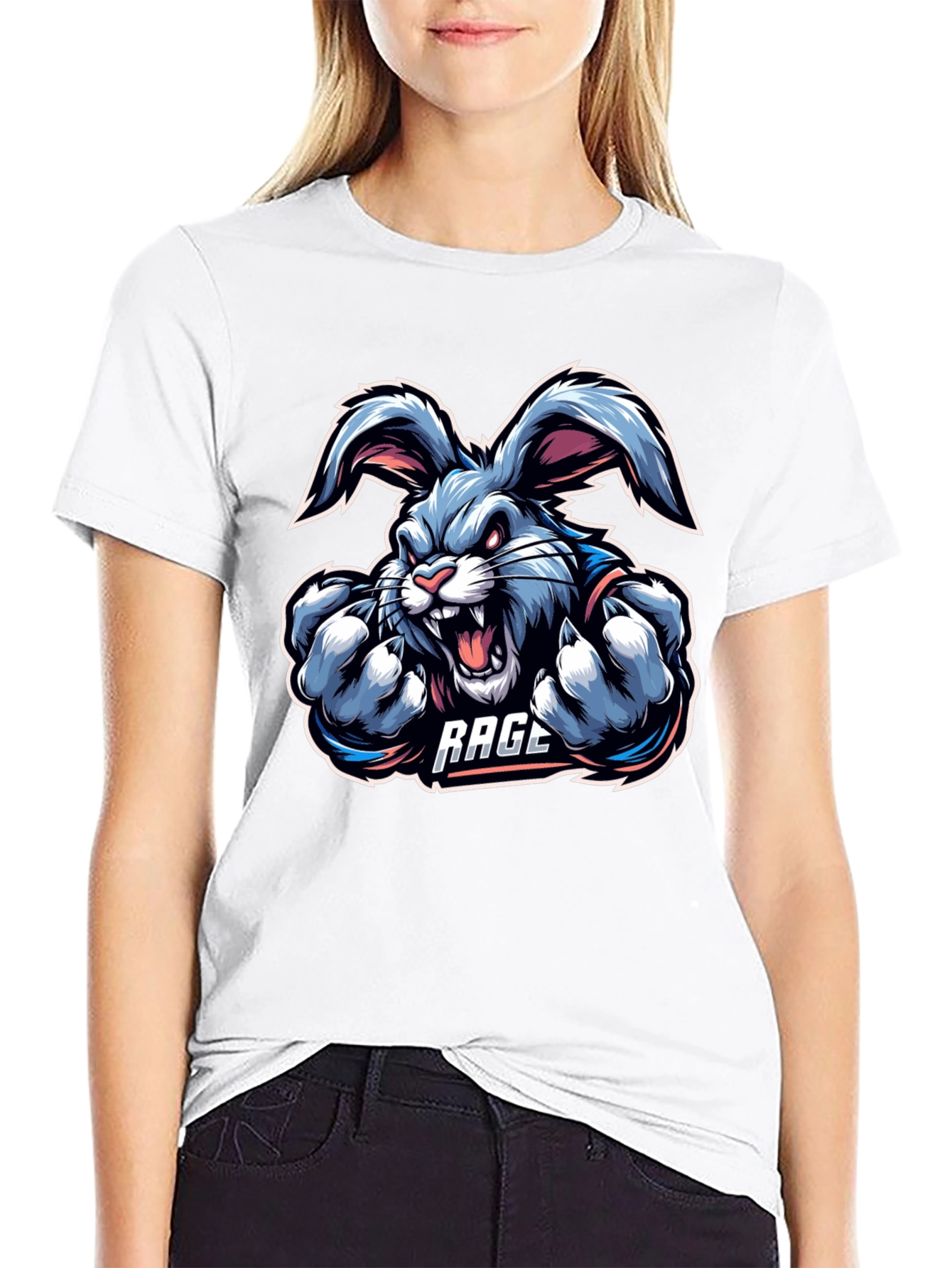 Rage Bunny Graphic T-Shirt