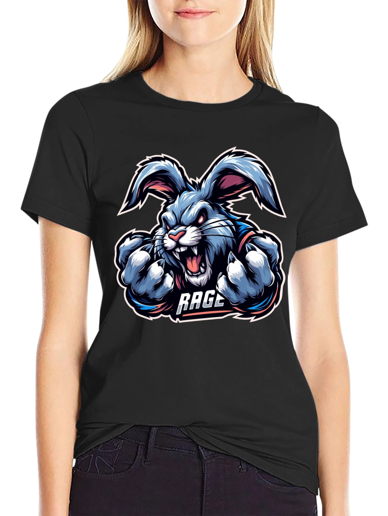 Rage Bunny Graphic T-Shirt