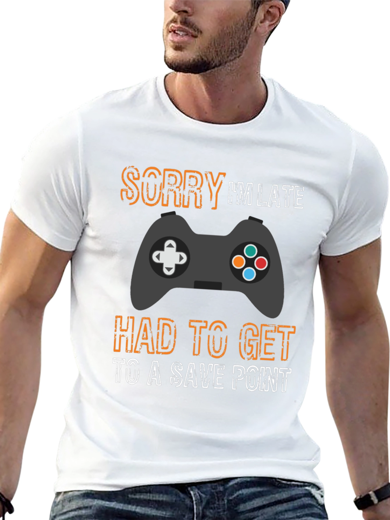 Gamer Sorry Im Late Save Point T-Shirt