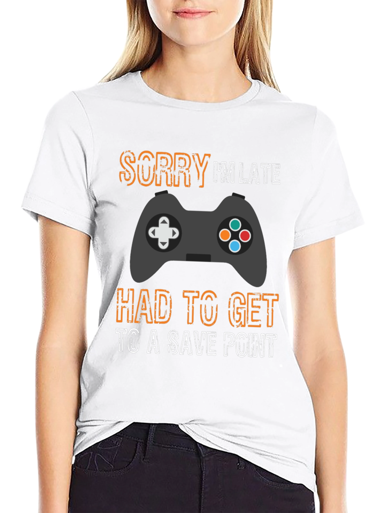 Gamer Sorry Im Late Save Point T-Shirt