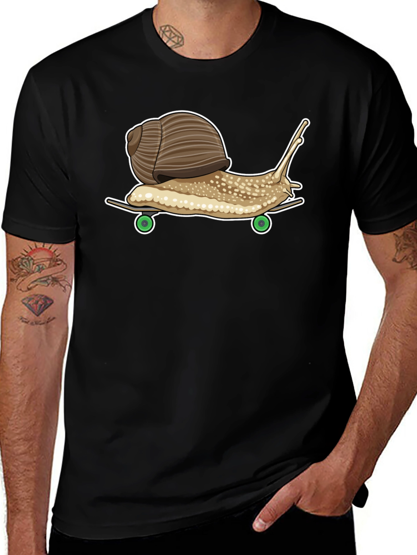 Skateboarding Snail Graphic Tee