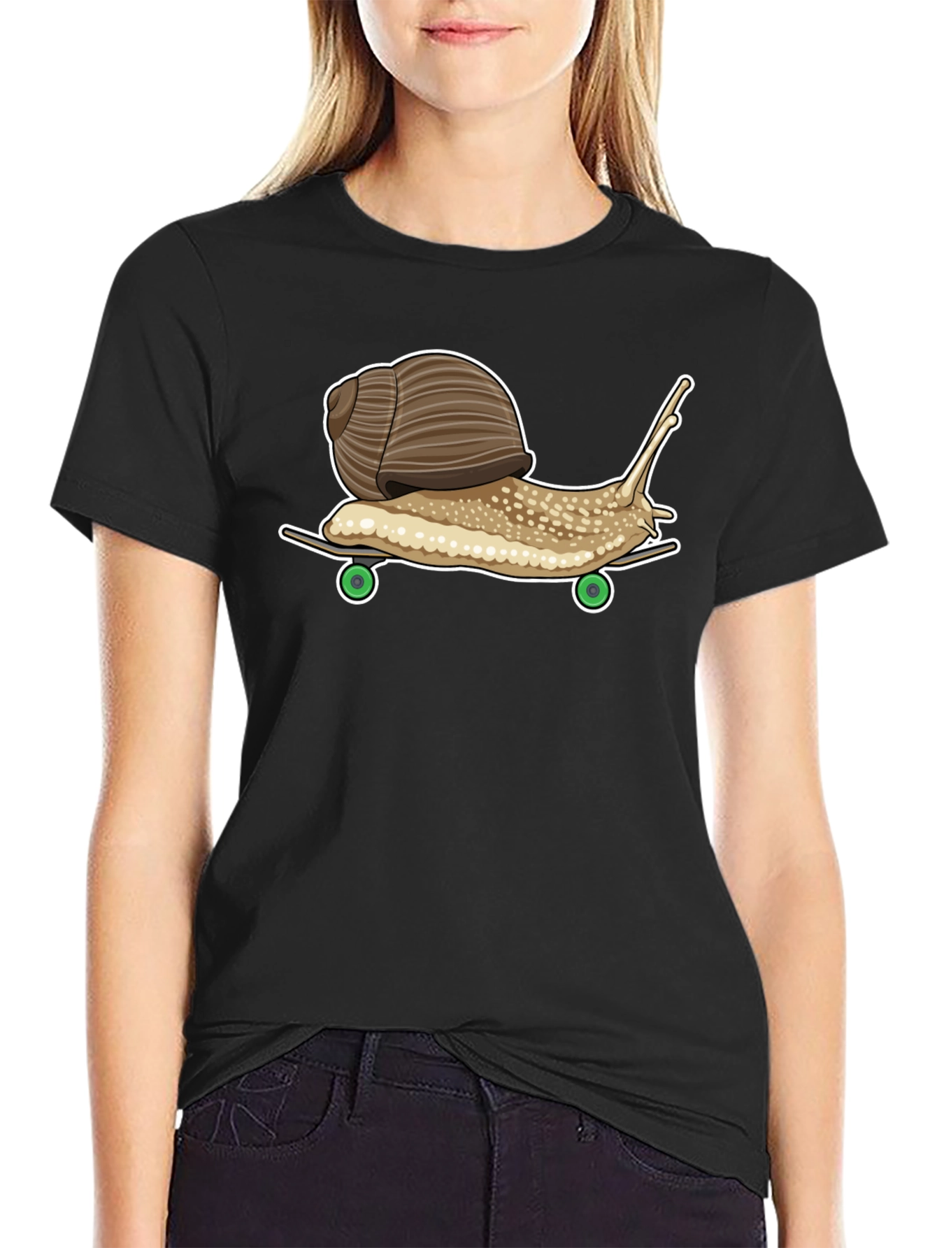 Skateboarding Snail Graphic Tee