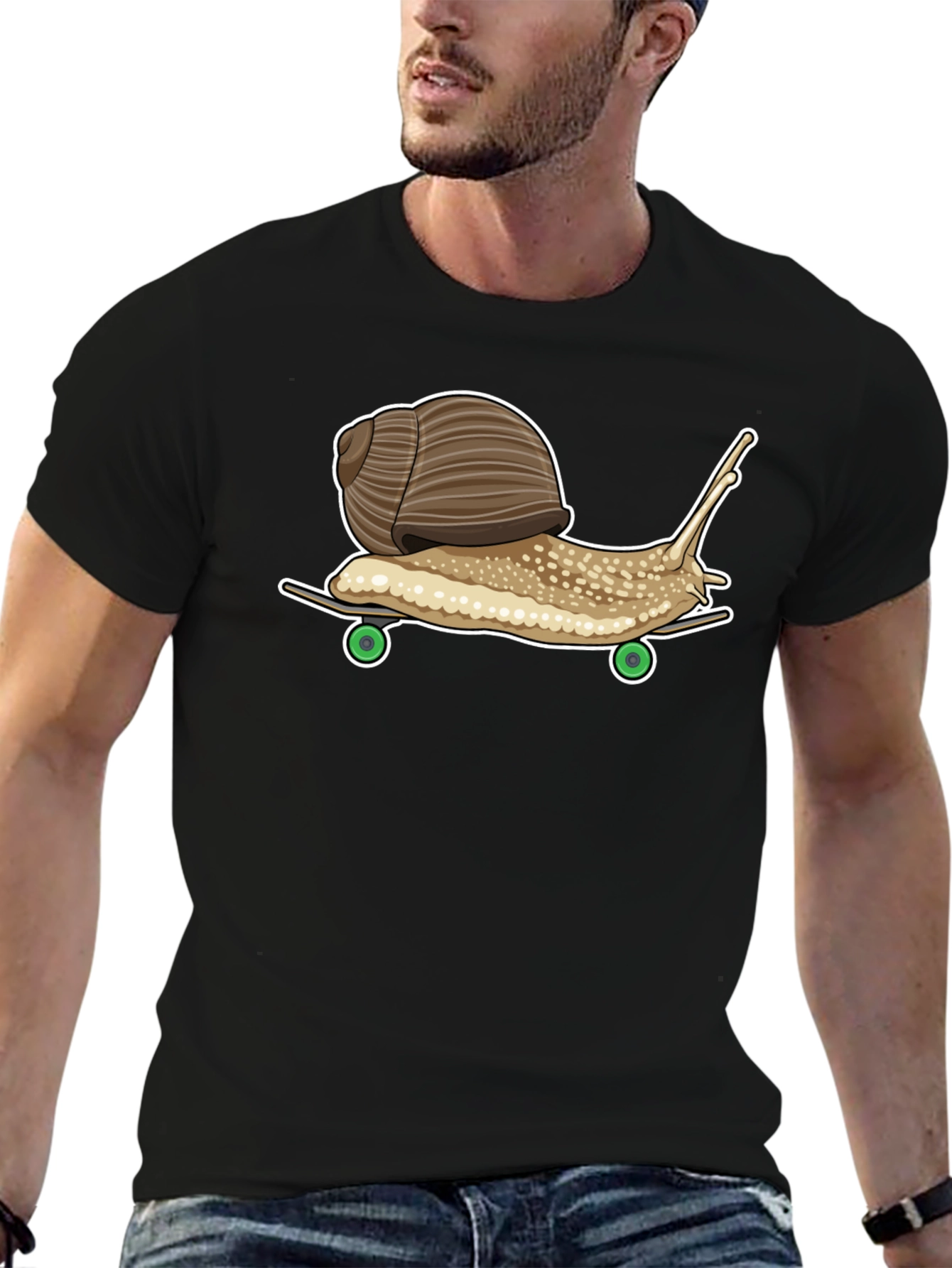 Skateboarding Snail Graphic Tee
