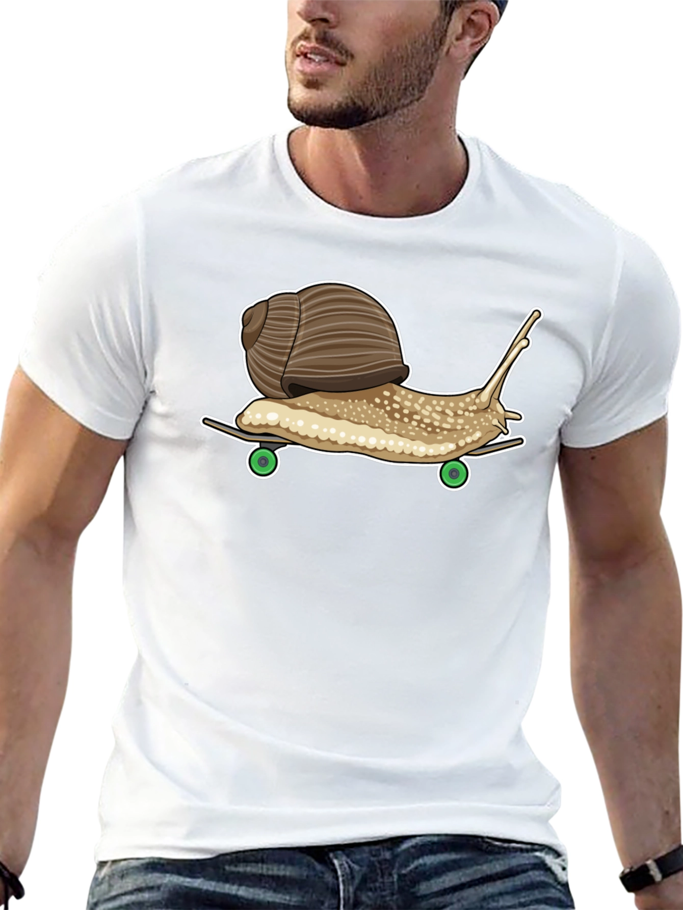 Skateboarding Snail Graphic Tee