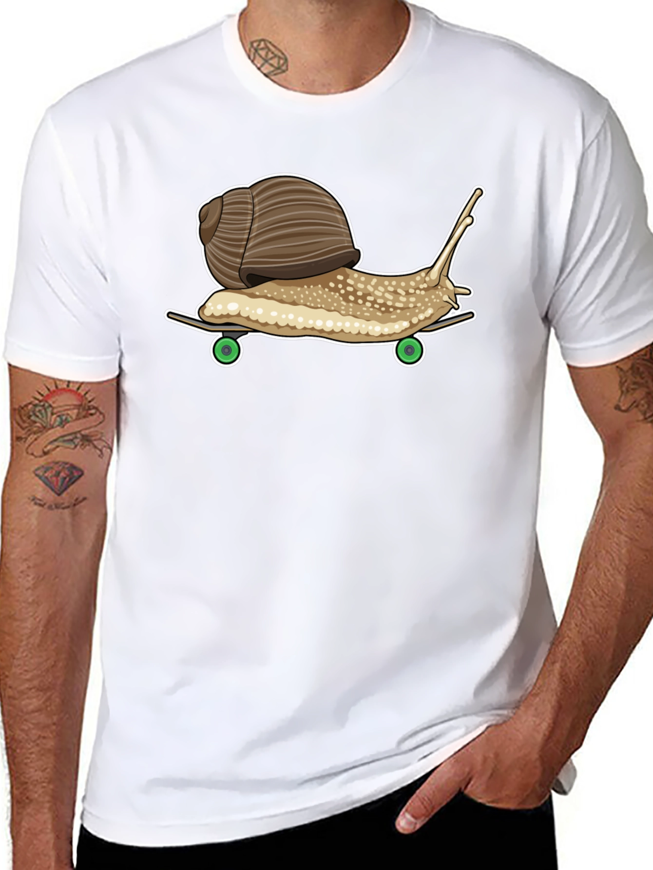 Skateboarding Snail Graphic Tee