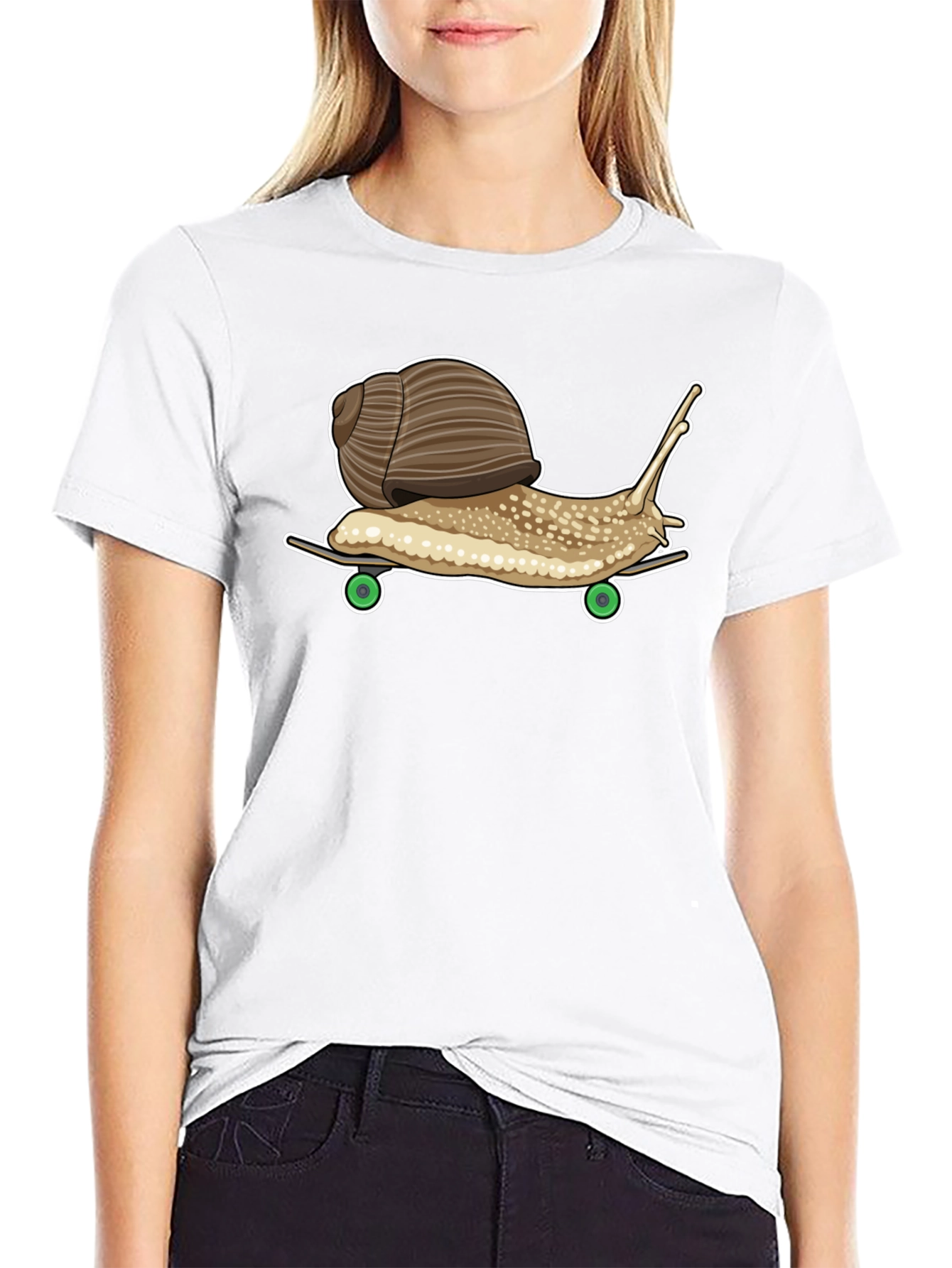 Skateboarding Snail Graphic Tee