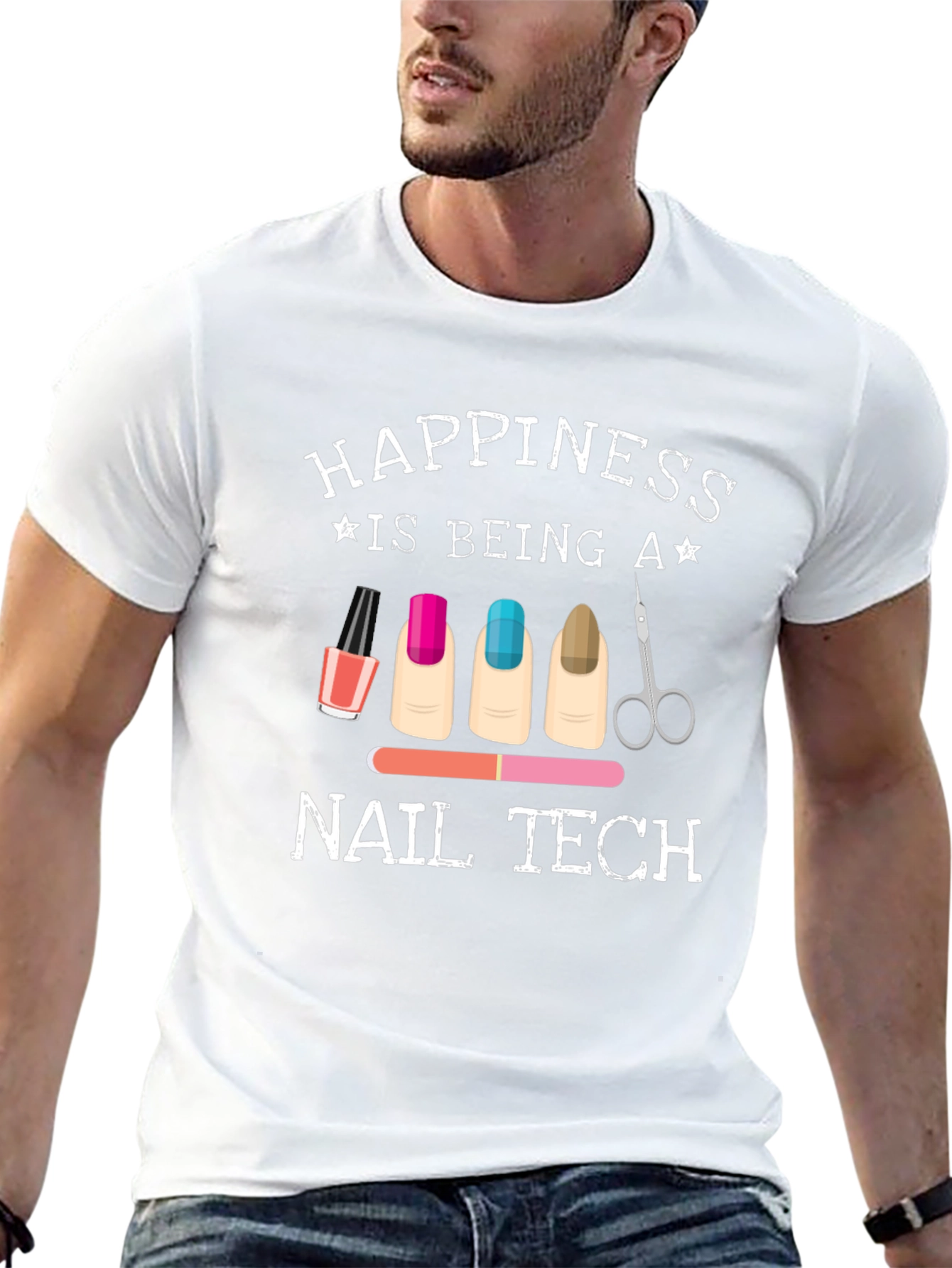 Happiness is Being a Nail Tech Graphic T-Shirt