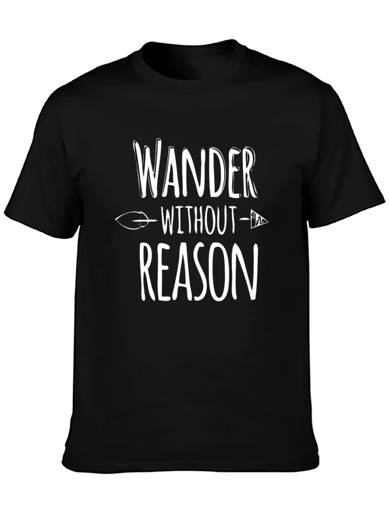 Wander Without Reason Black Graphic Tee