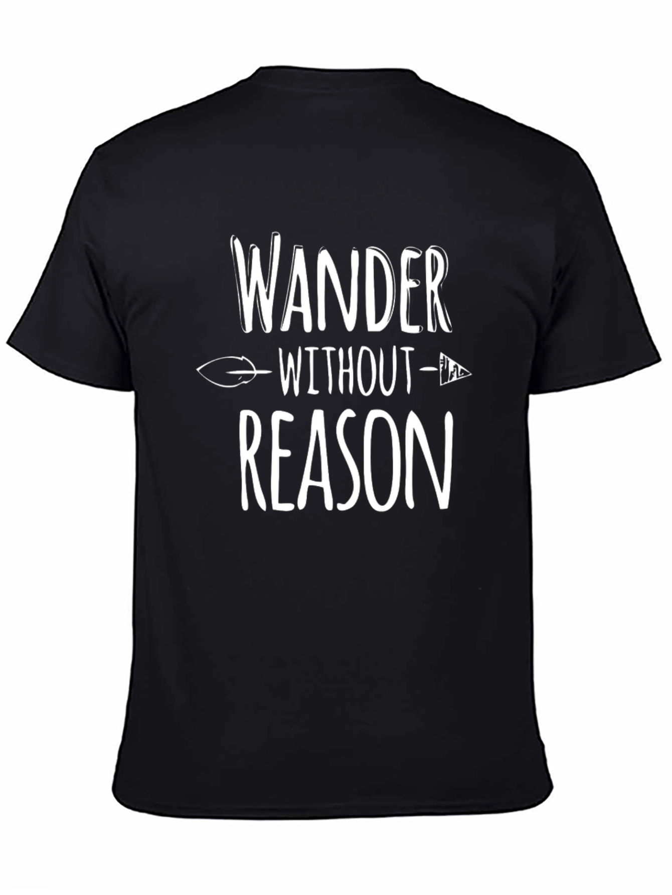 Wander Without Reason Black Graphic Tee