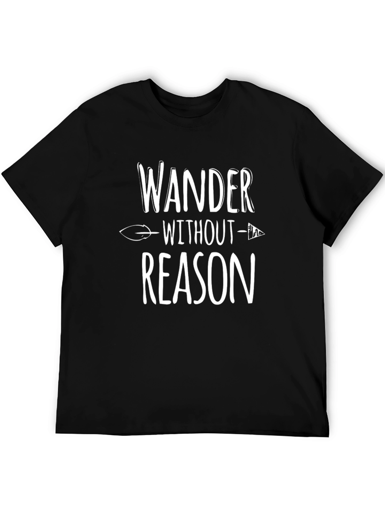 Wander Without Reason Black Graphic Tee