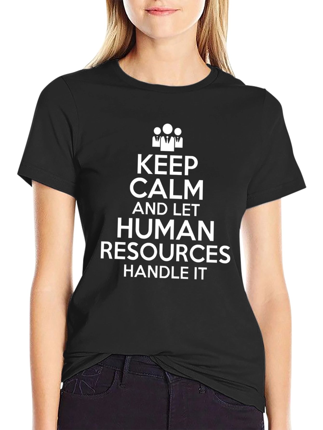 Keep Calm Human Resources Black T-Shirt