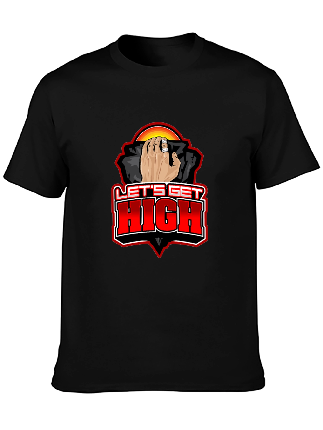 Lets Get High Graphic Tee - Black