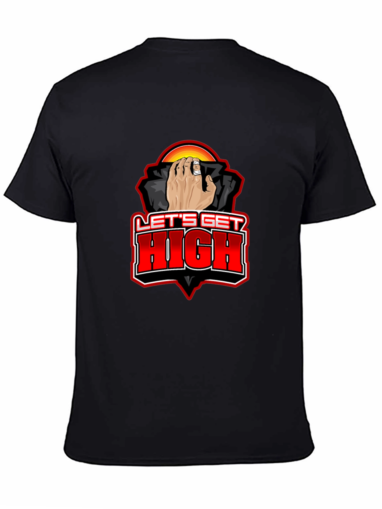 Lets Get High Graphic Tee - Black