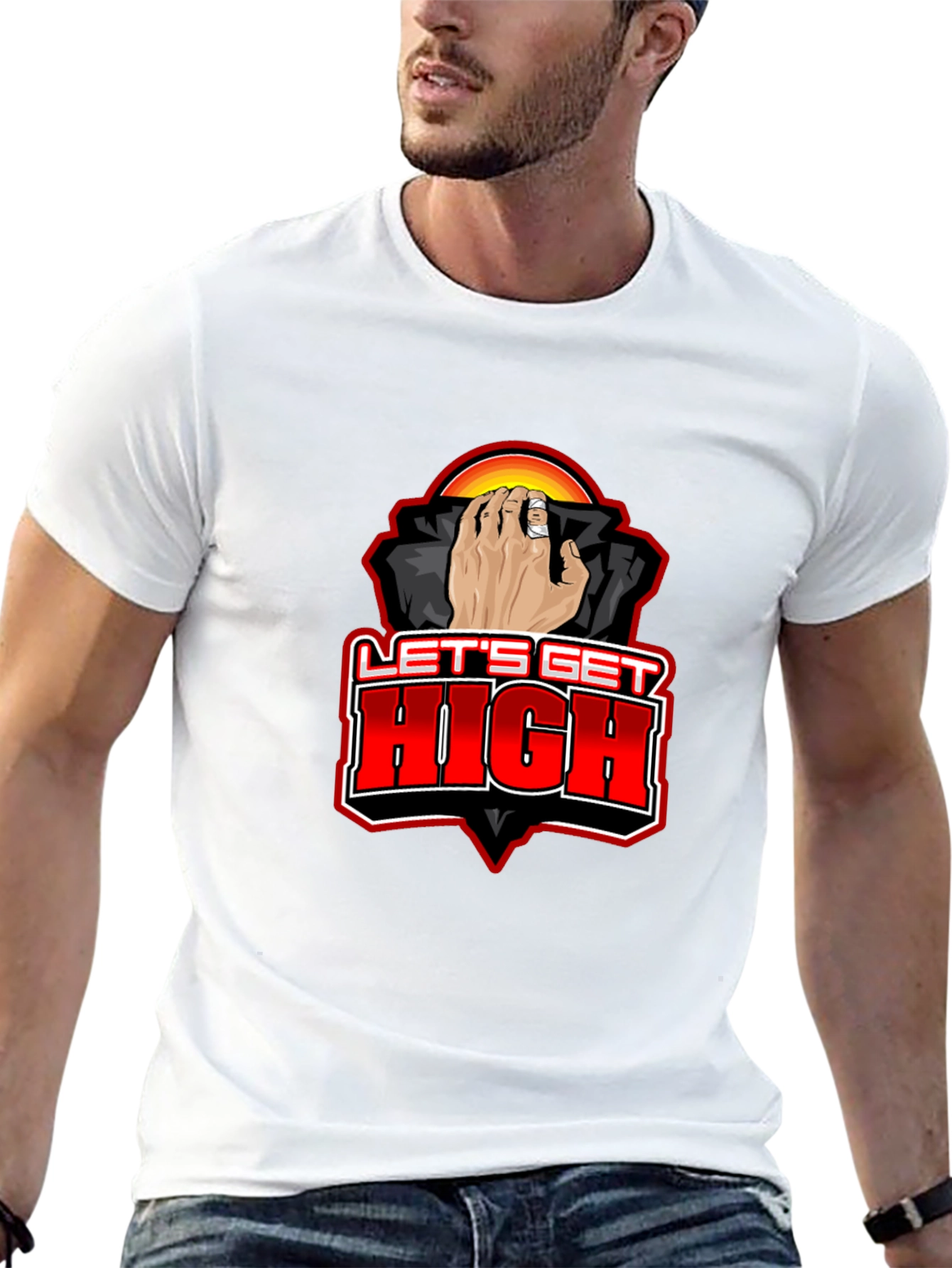 Lets Get High Graphic Tee - Black