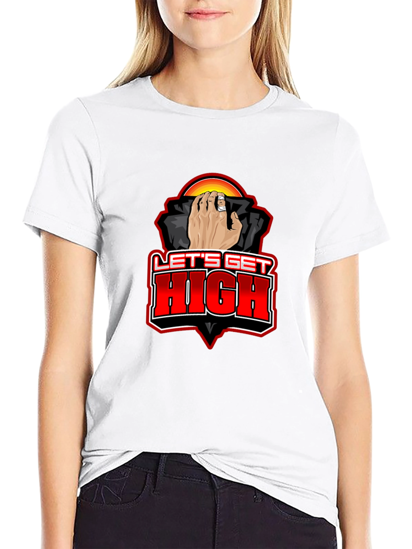 Lets Get High Graphic Tee - Black