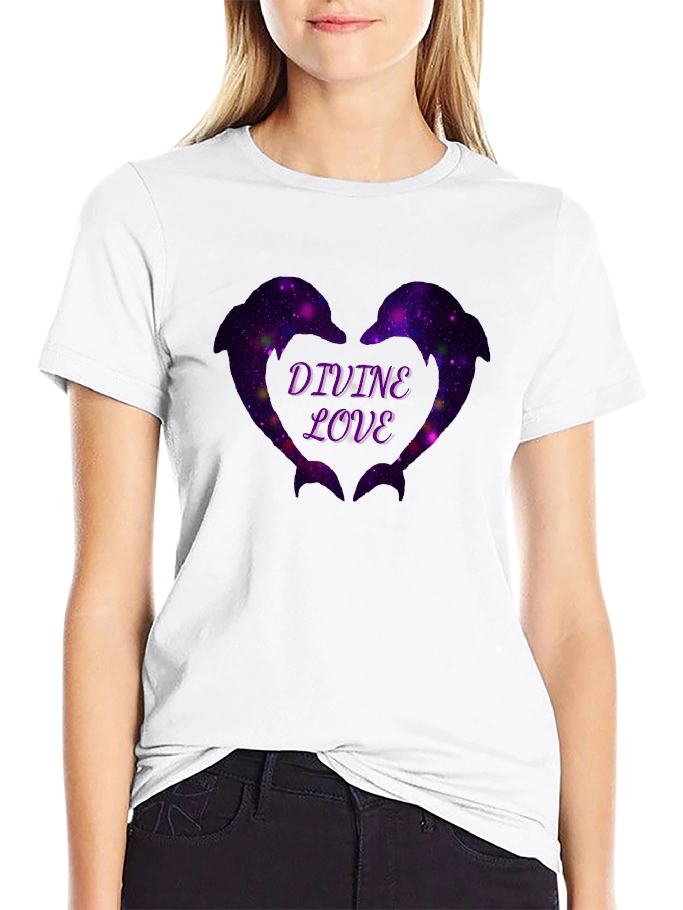 Divine Love Dolphin Heart T-Shirt