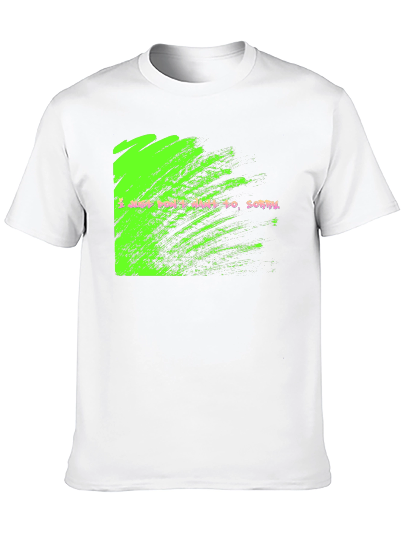 Grunge Style Sorry Graphic Print Tee