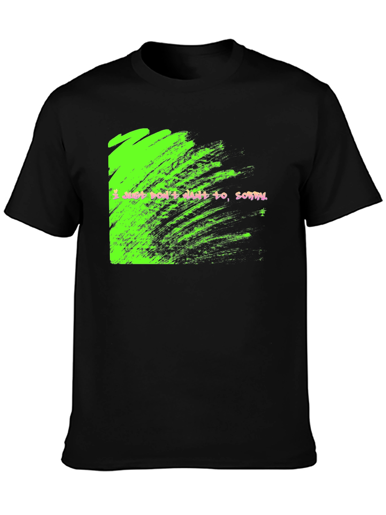 Grunge Style Sorry Graphic Print Tee