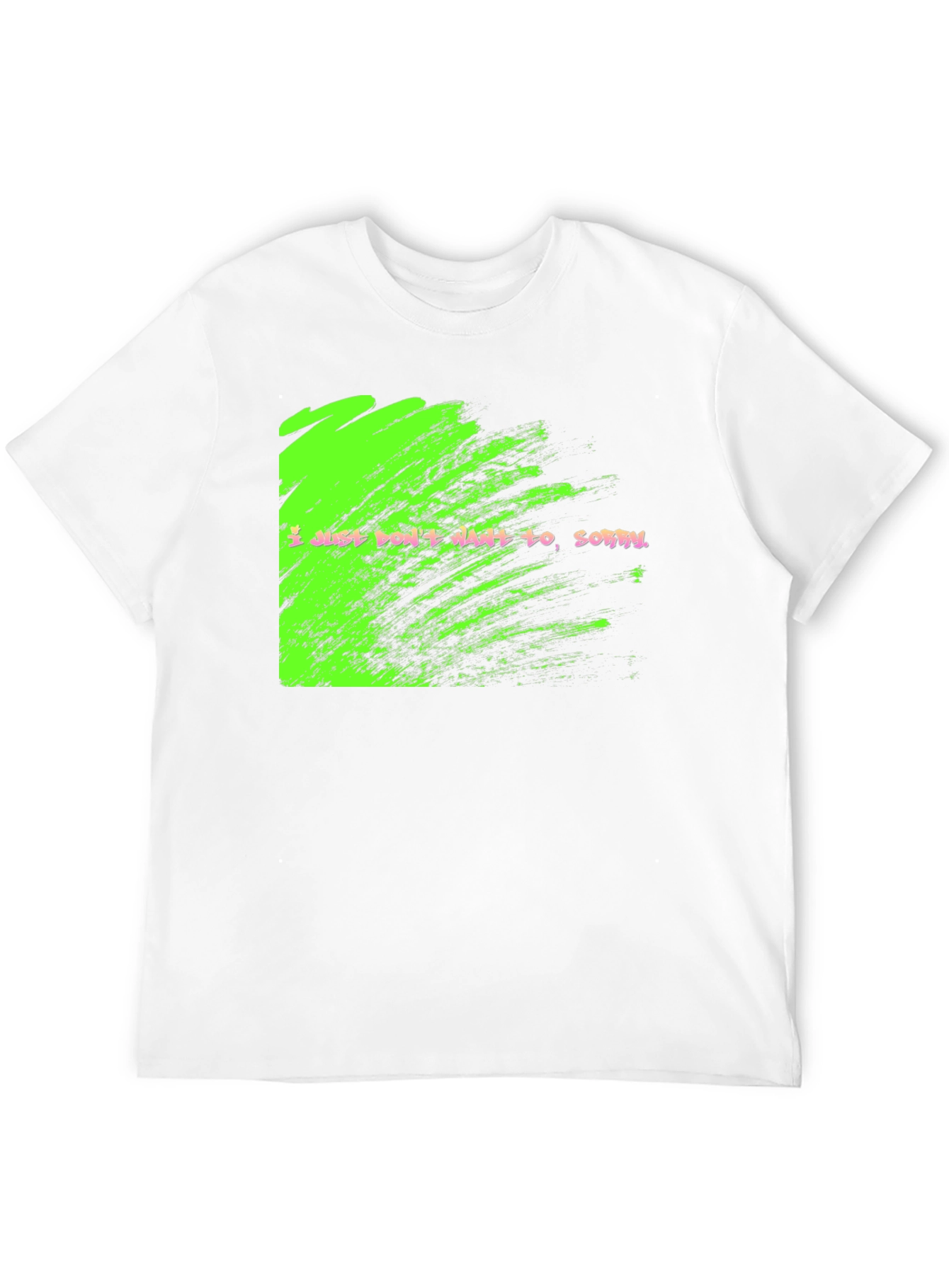 Grunge Style Sorry Graphic Print Tee