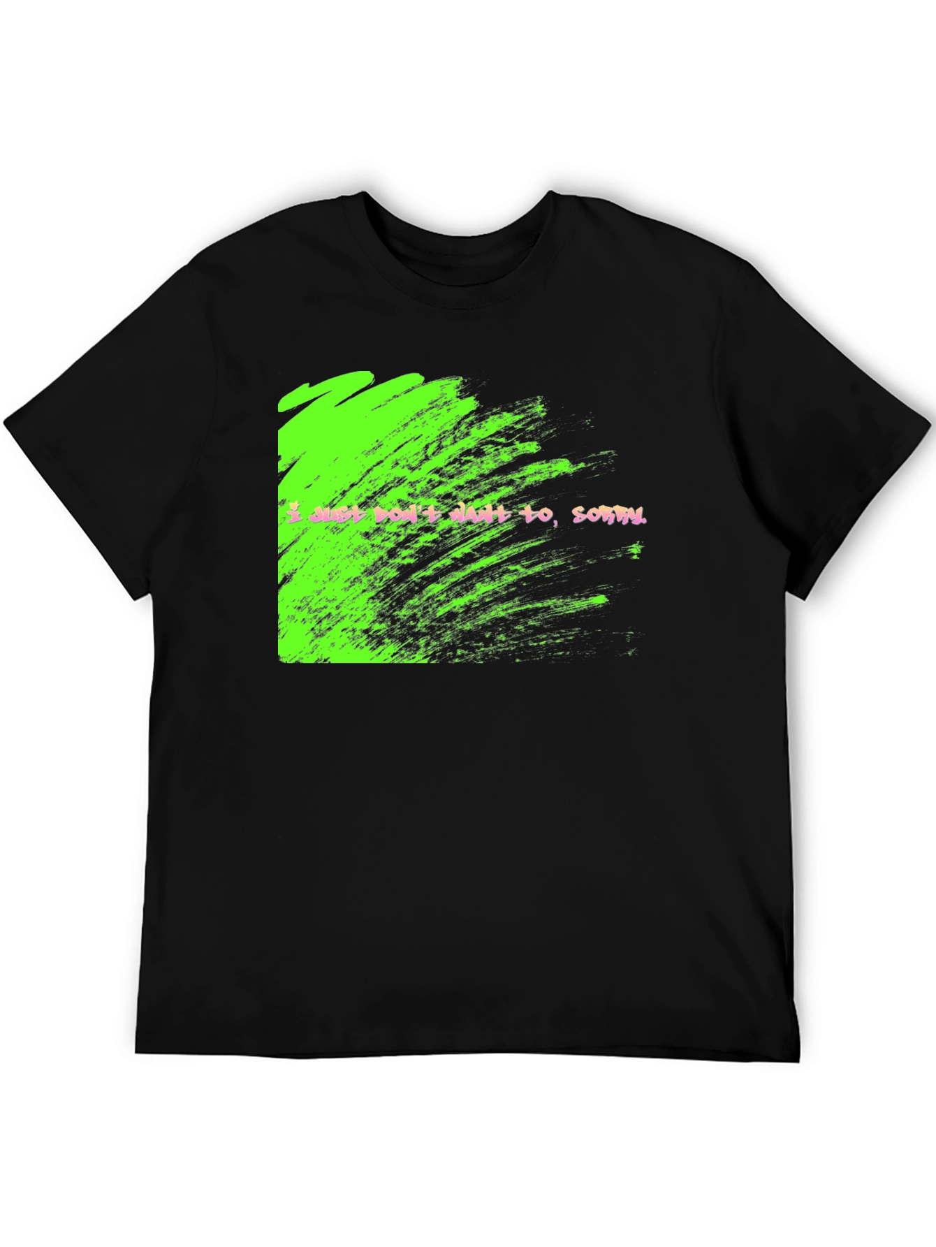 Grunge Style Sorry Graphic Print Tee