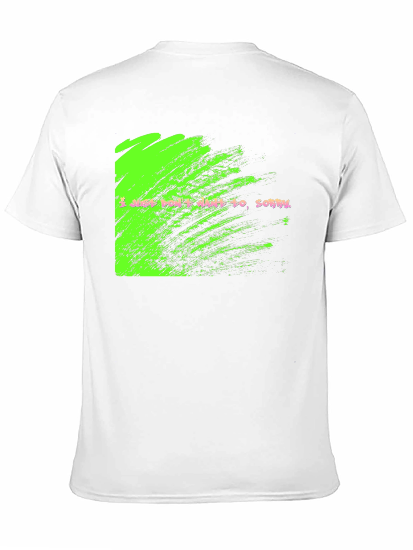 Grunge Style Sorry Graphic Print Tee