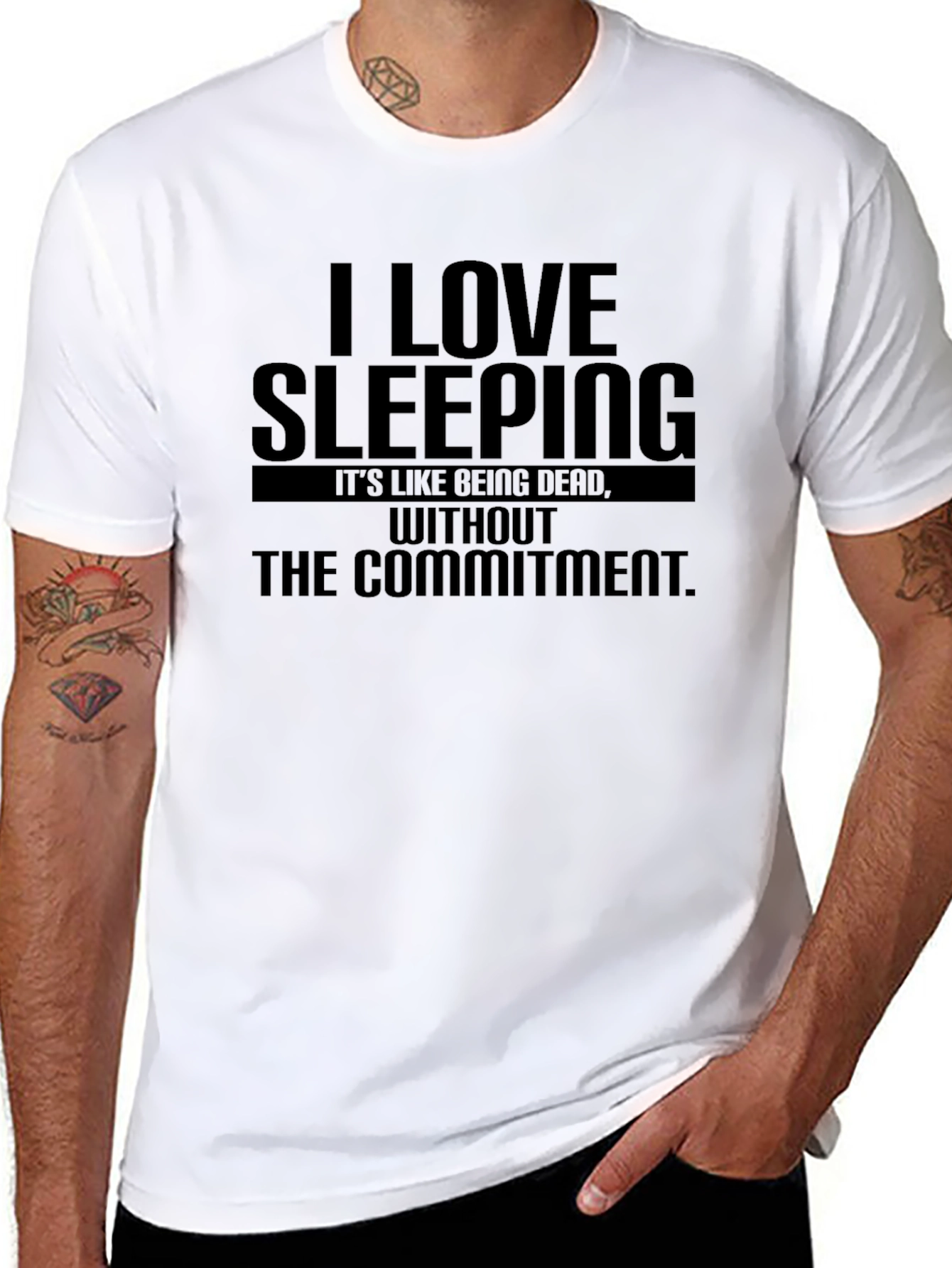 I Love Sleeping Funny Graphic T-Shirt