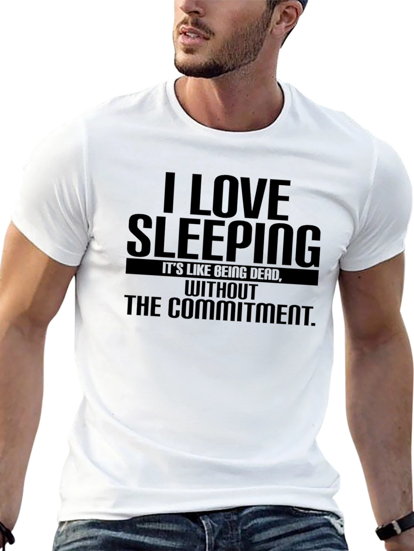 I Love Sleeping Funny Graphic T-Shirt