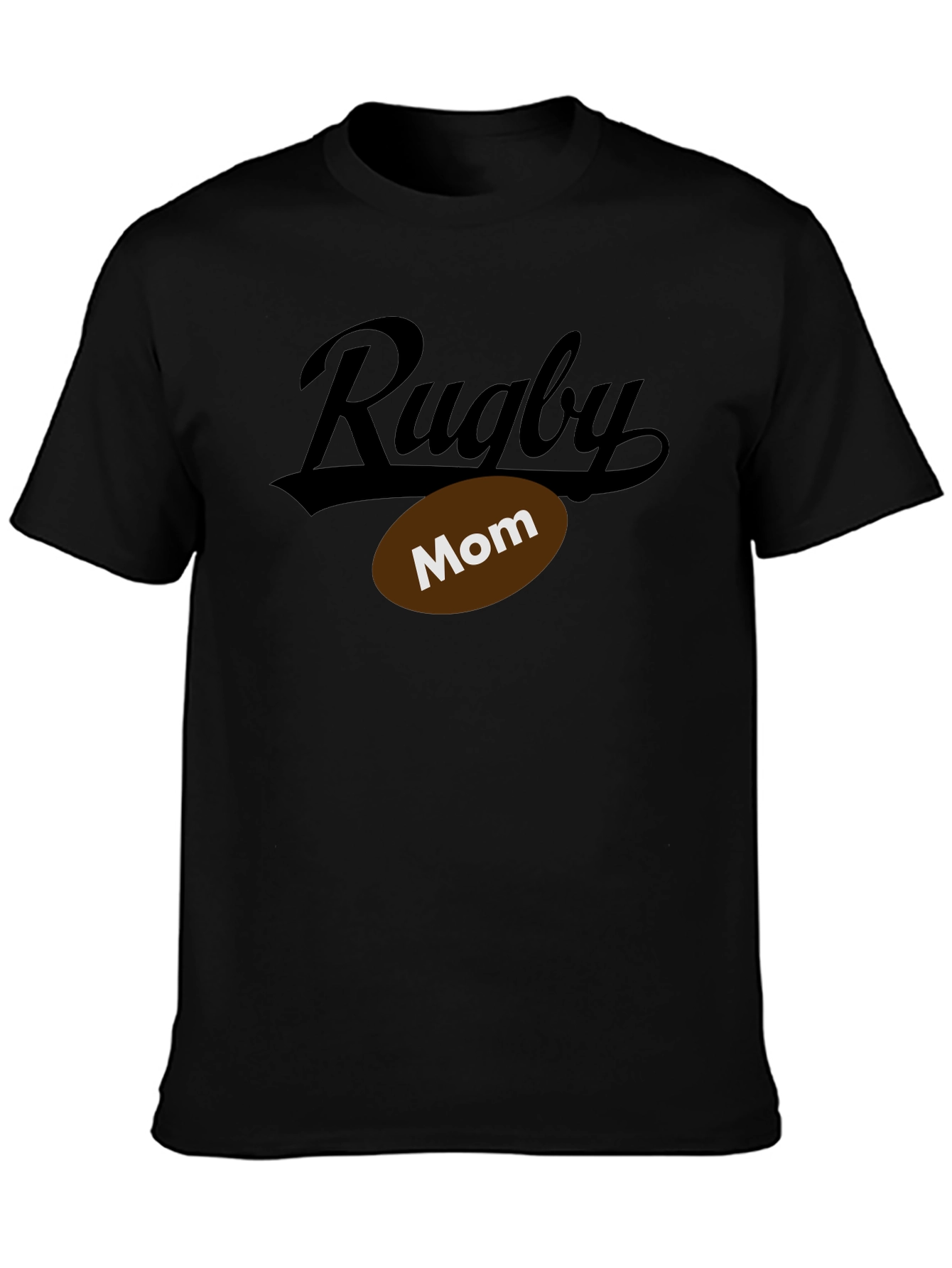Rugby Mom Black T-Shirt