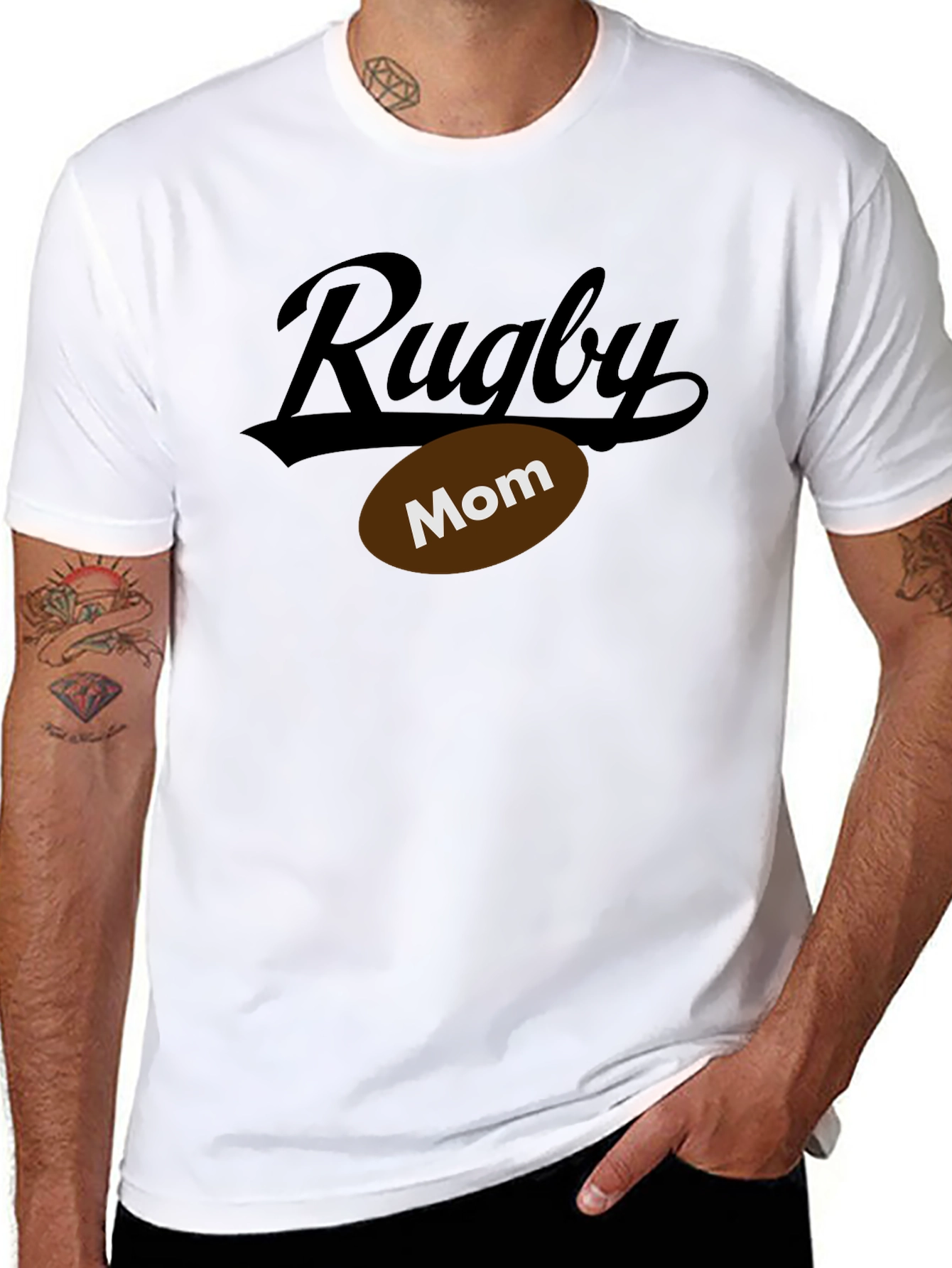 Rugby Mom Black T-Shirt